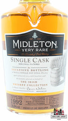Midleton Single Cask 1992 - Cask 31461 - The Irish Whiskey Collection 56% (1 of 120) - WORLD WINE WHISKY 