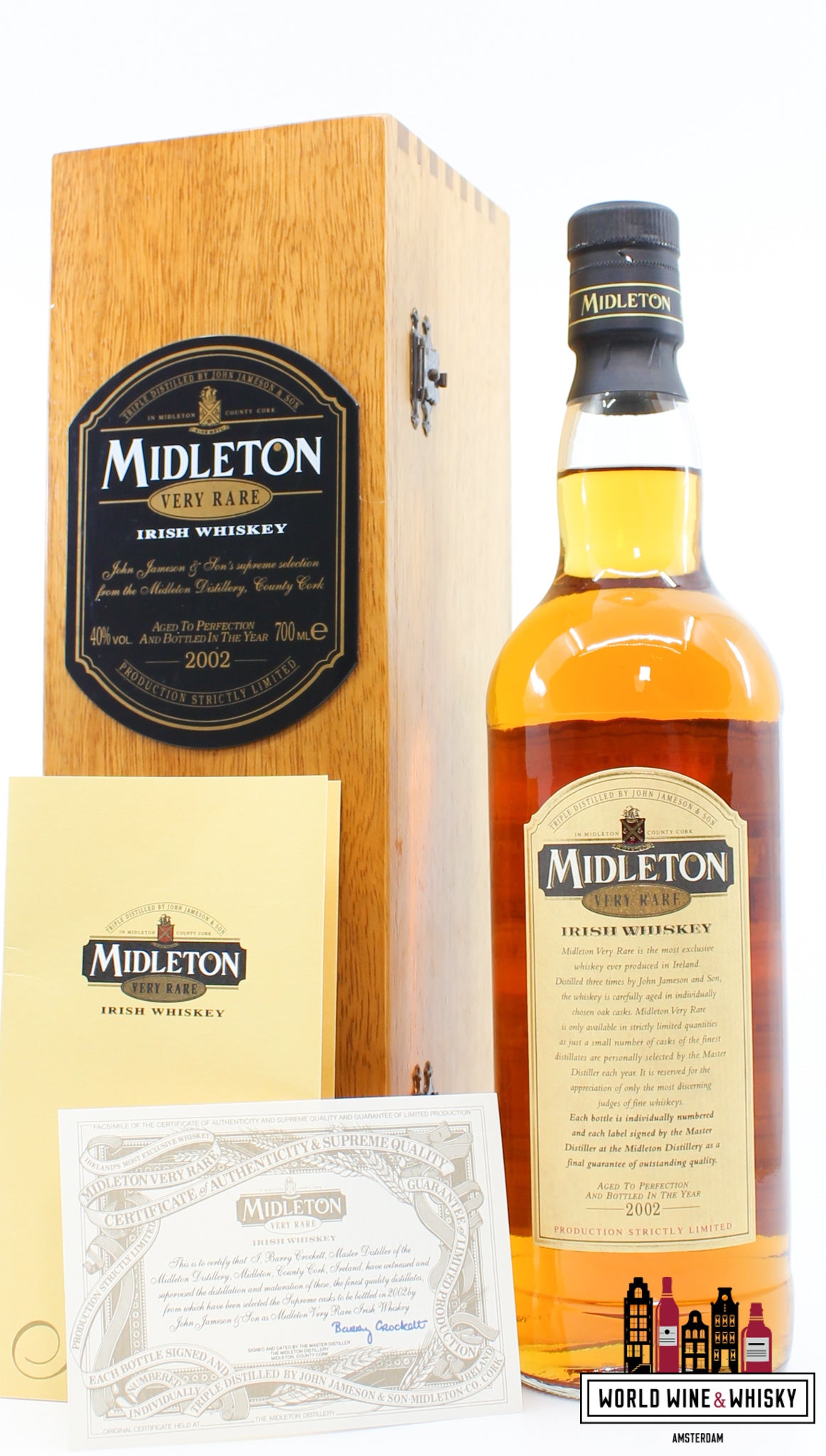 Midleton Very Rare 2002 - Irish Whiskey 40% (in wooden case) - WORLD WINE WHISKY 