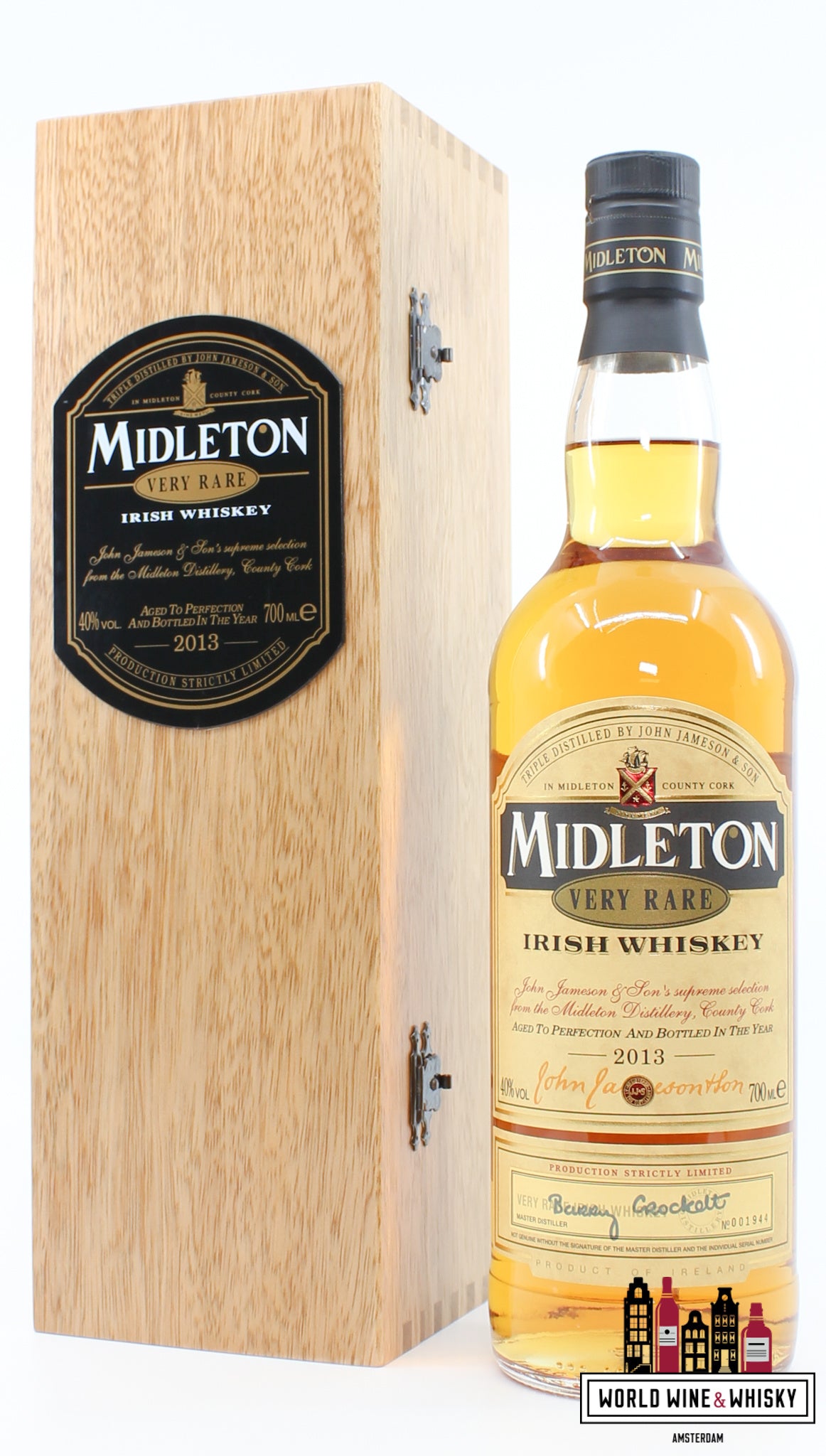 Midleton Very Rare 2013 - Irish Whiskey 40% (in wooden case) - WORLD WINE WHISKY 