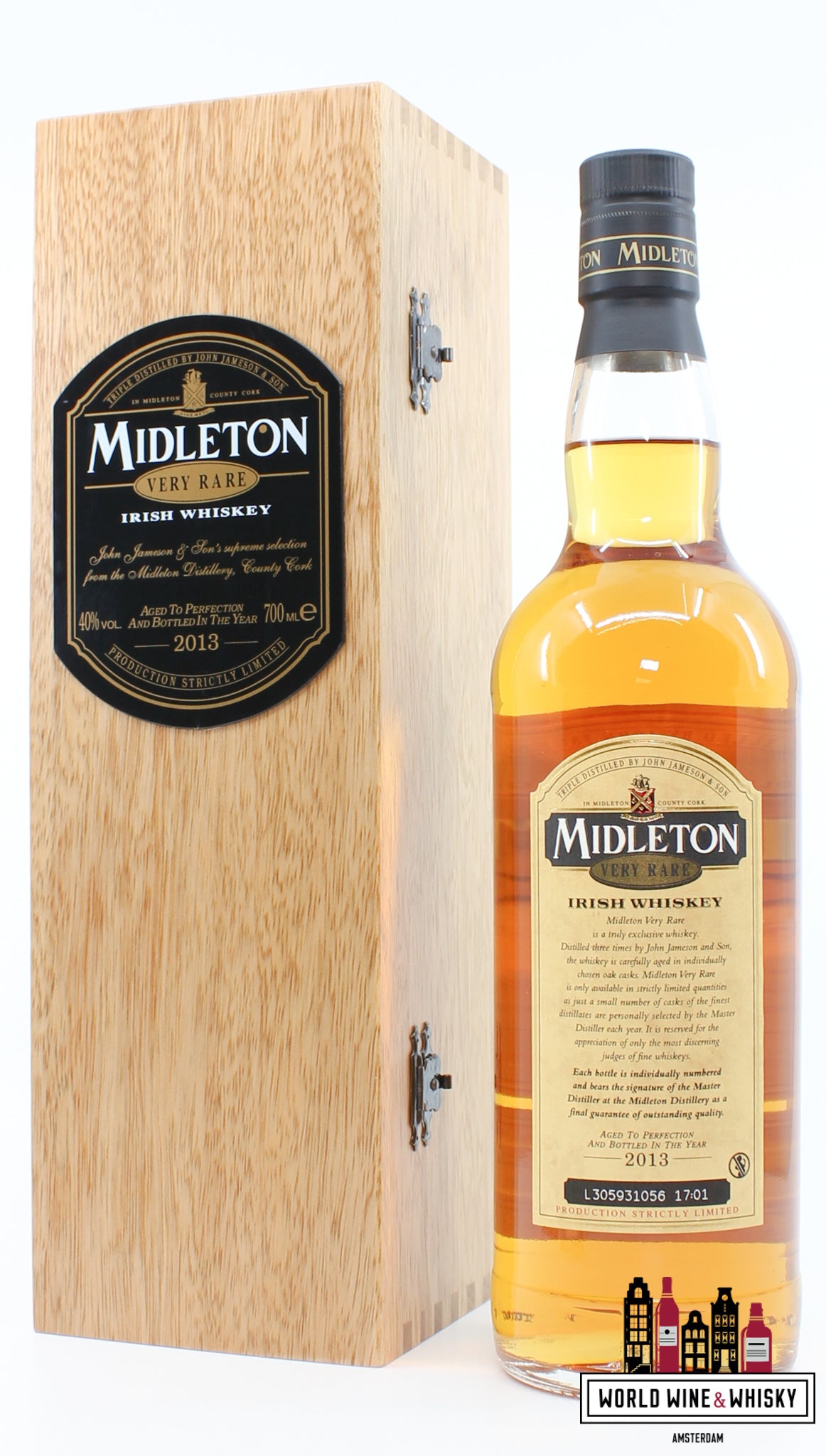 Midleton Very Rare 2013 - Irish Whiskey 40% (in wooden case) - WORLD WINE WHISKY 