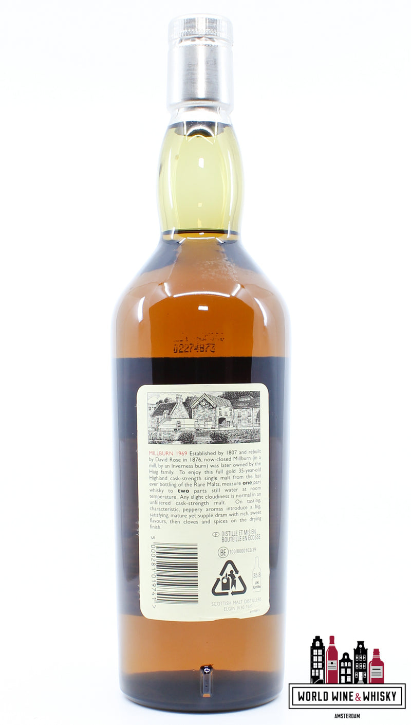 Millburn 35 Years Old 1969 2005 - Rare Malts Selection - Natural Cask Strength 51.2% (Closed Distillery) - WORLD WINE WHISKY 
