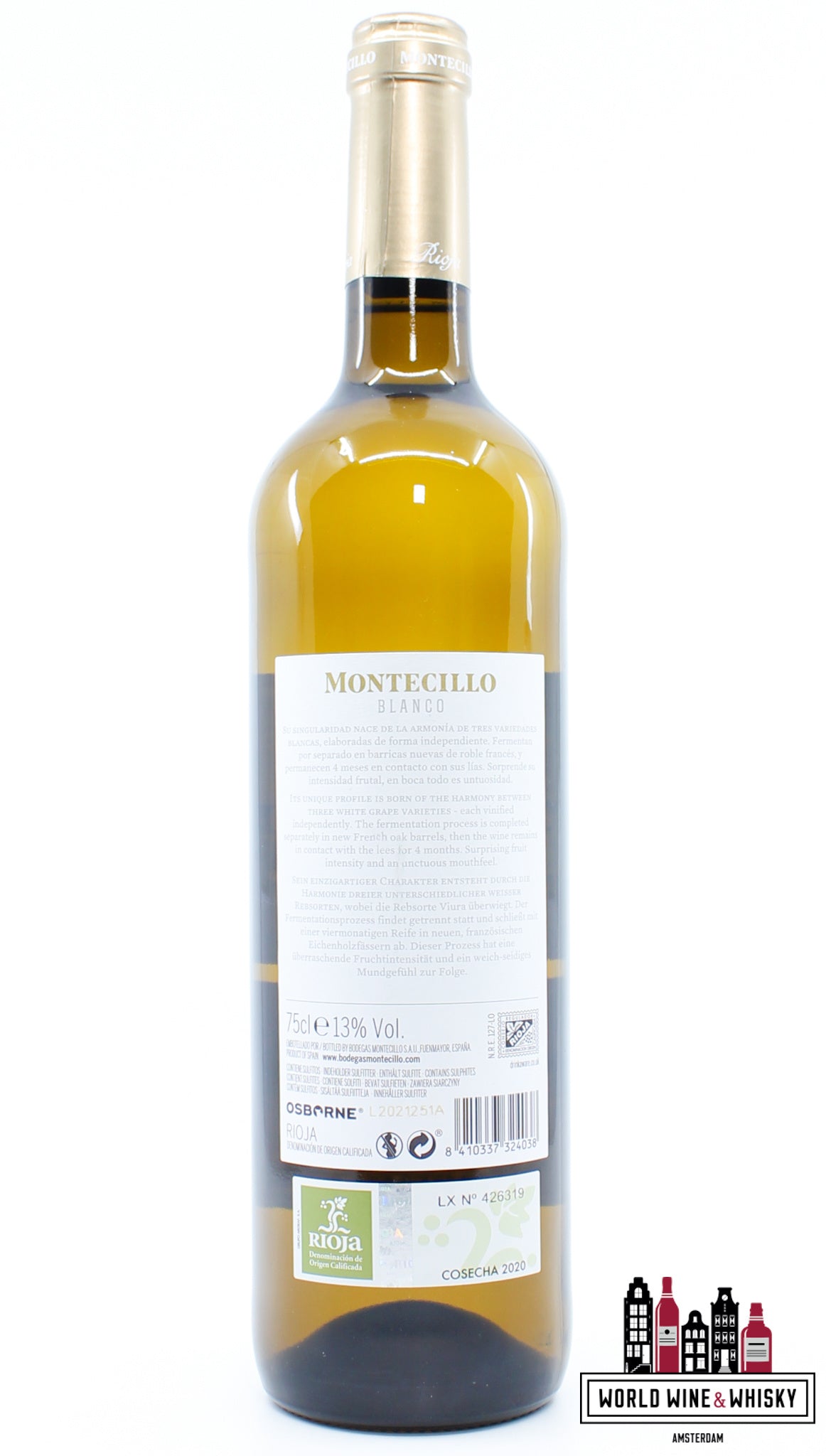 Montecillo Rioja Blanco 2020 - Fermentado en Barrica - WORLD WINE WHISKY 