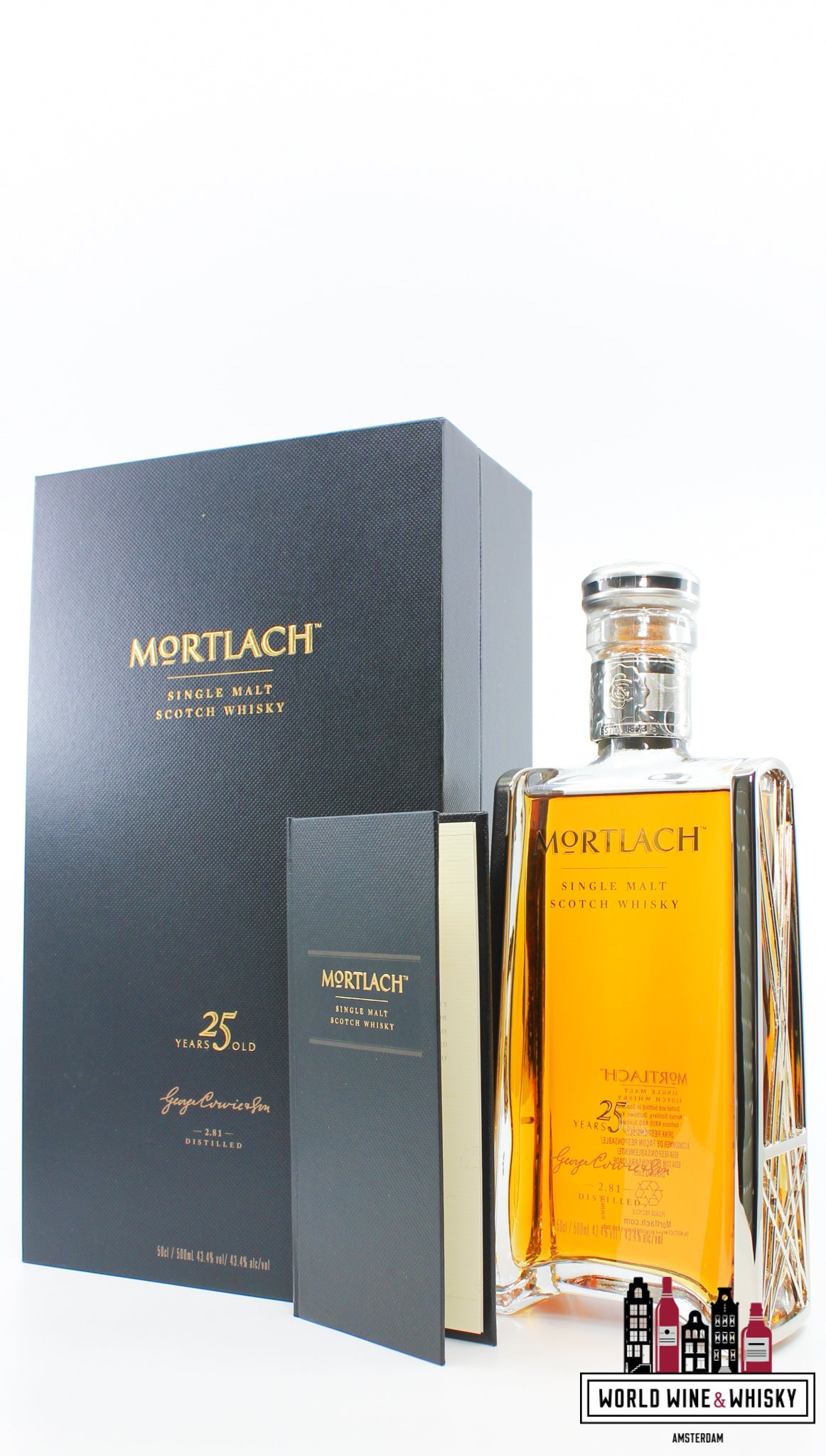 Mortlach 25 Years Old 2014 - Crystal Decanter 43.4% 500ml - WORLD WINE WHISKY 