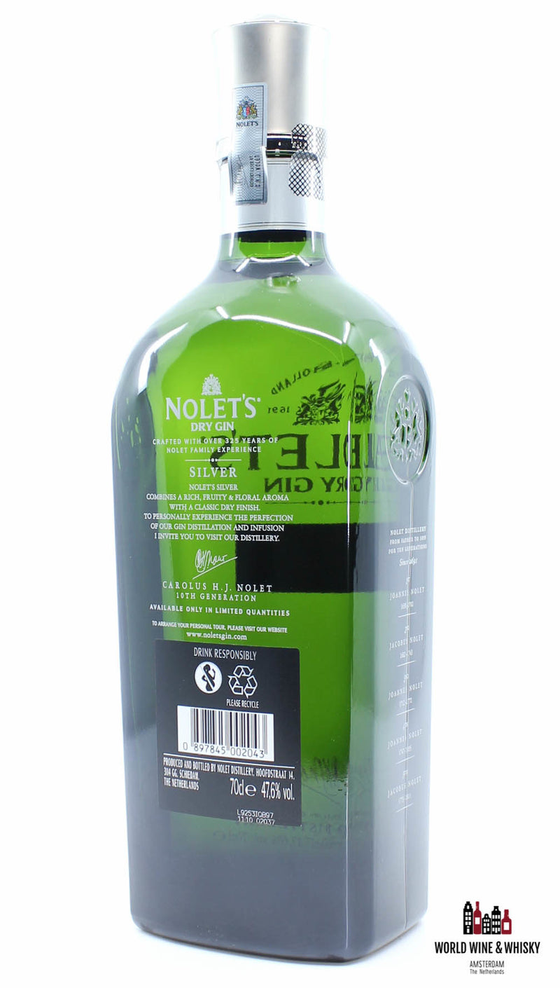 Nolet's Dry Gin Silver Imported - Gin from Holland 47.6% - WORLD WINE WHISKY 