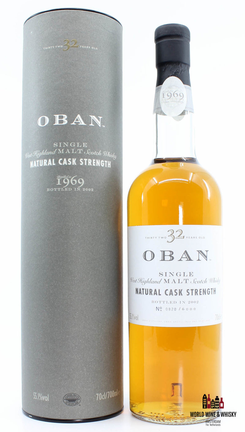 Oban 32 Years Old 1969 2002 Natural Cask Strength 55.1% (one of 6000 bottles) - WORLD WINE WHISKY 