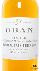 Oban 32 Years Old 1969 2002 Natural Cask Strength 55.1% (one of 6000 bottles) - WORLD WINE WHISKY 