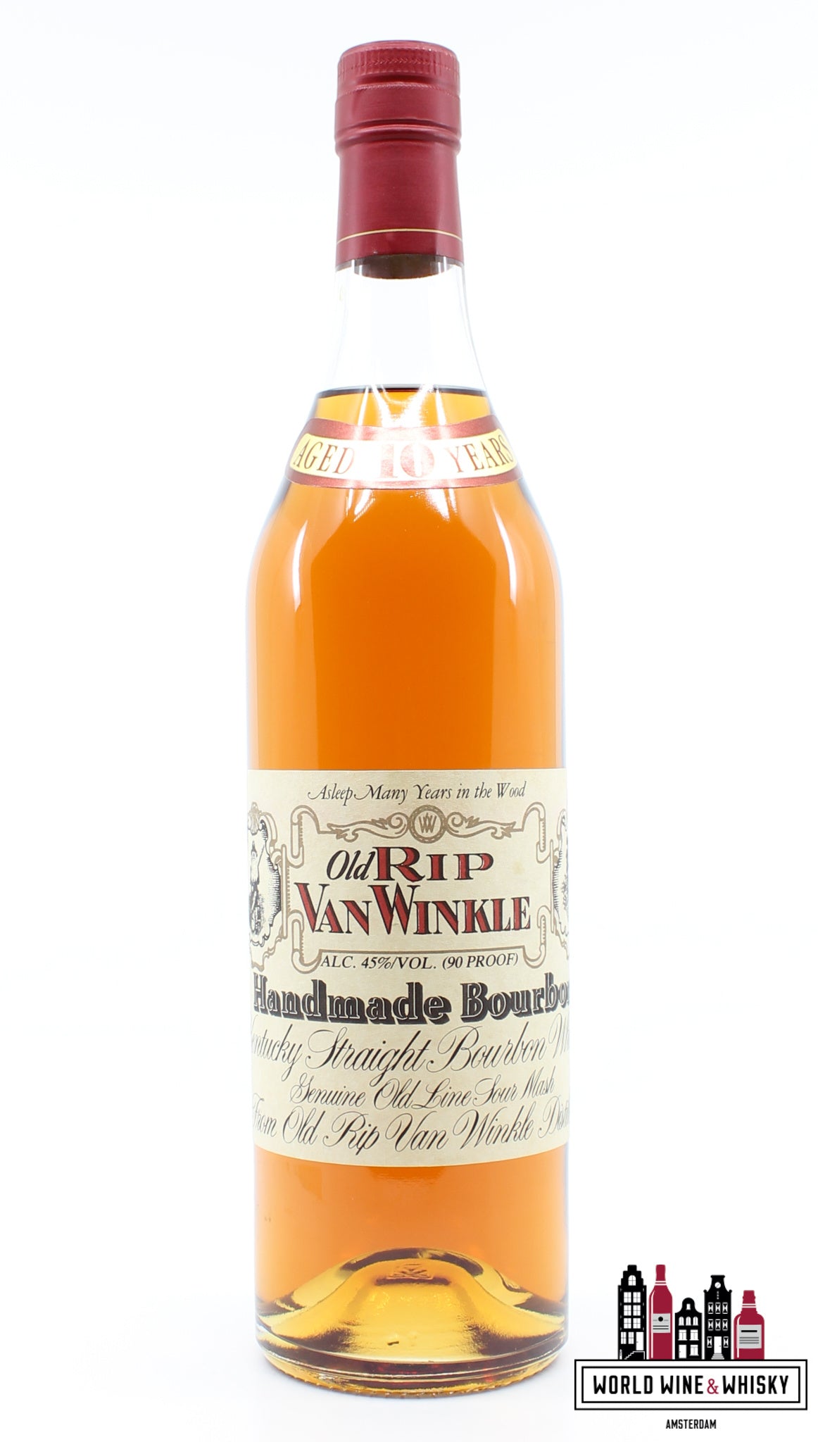 Old Rip Van Winkle 10 Years Old - Handmade Bourbon 90 Proof 45% - WORLD WINE WHISKY 