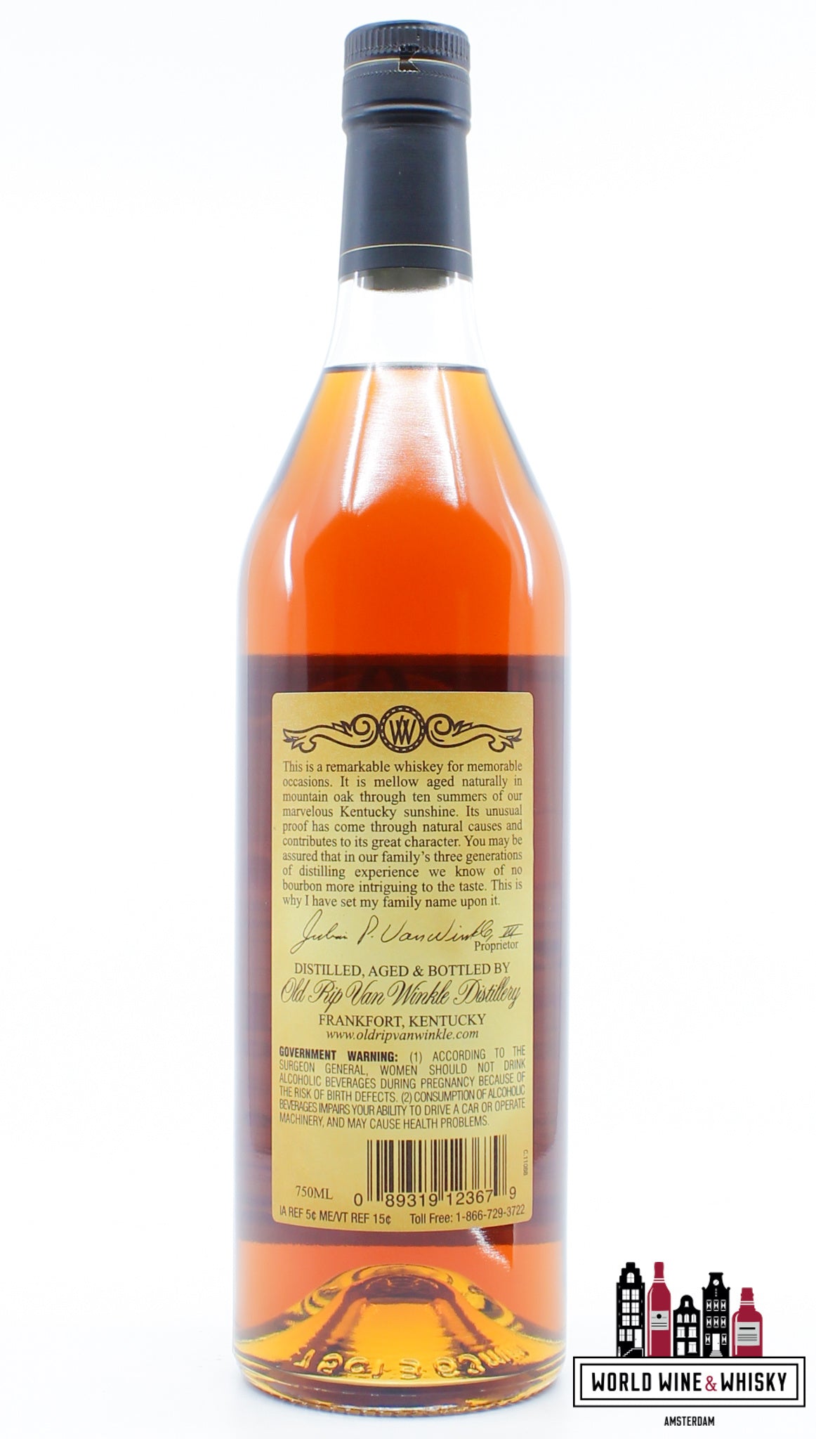 Old Rip van Winkle 10 Years Old - Handmade Bourbon 107 Proof 53.5% - WORLD WINE WHISKY 