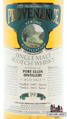 Port Ellen 19 Years Old 1982 2002 Spring - McGibbon's Provenance - Douglas McGibbon - Cask 2733 43% (Closed Distillery) - WORLD WINE WHISKY 