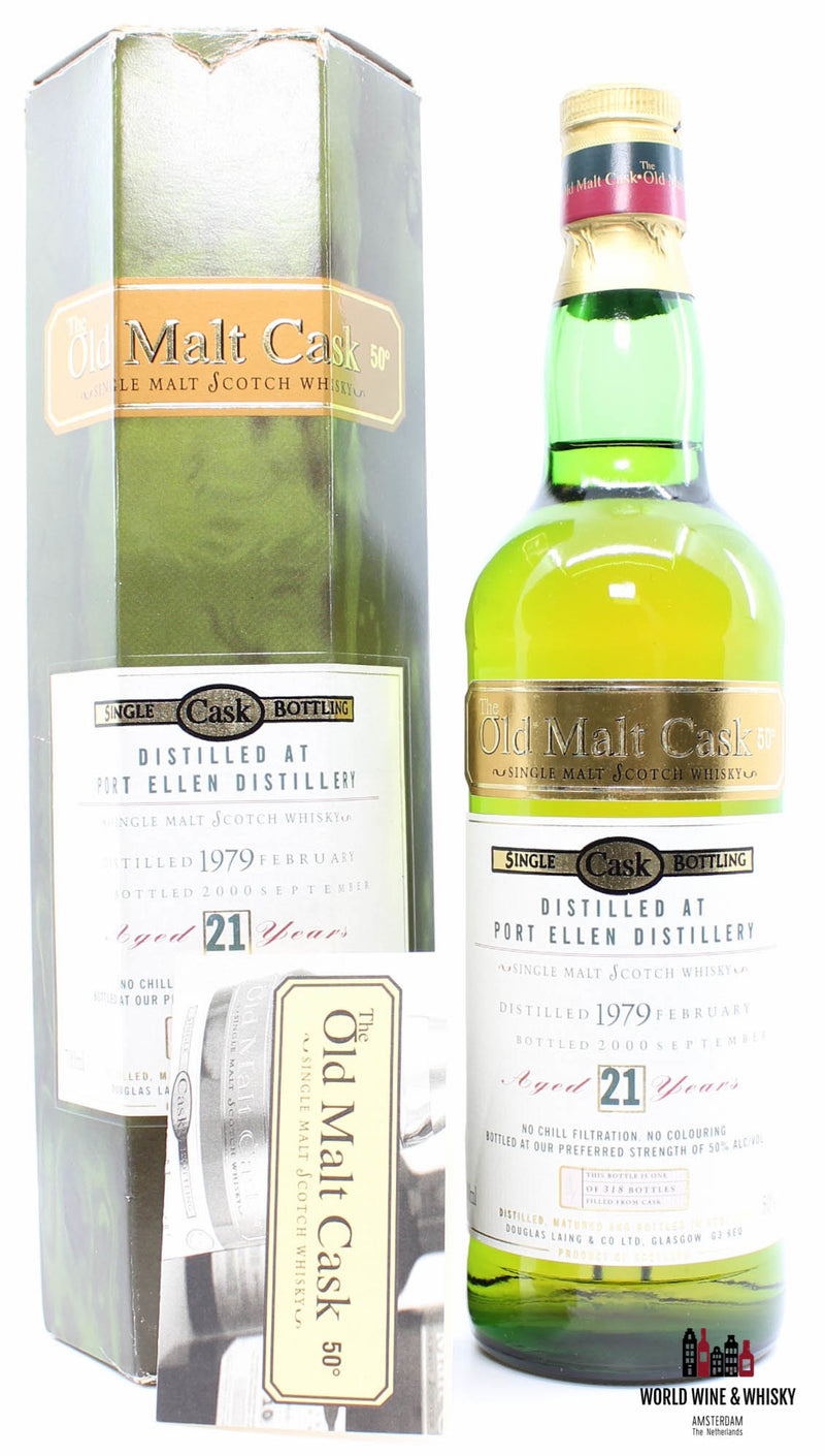 Port Ellen 21 Years Old Douglas Laing 1979 2000 Old Malt Cask 50% - WORLD WINE WHISKY 