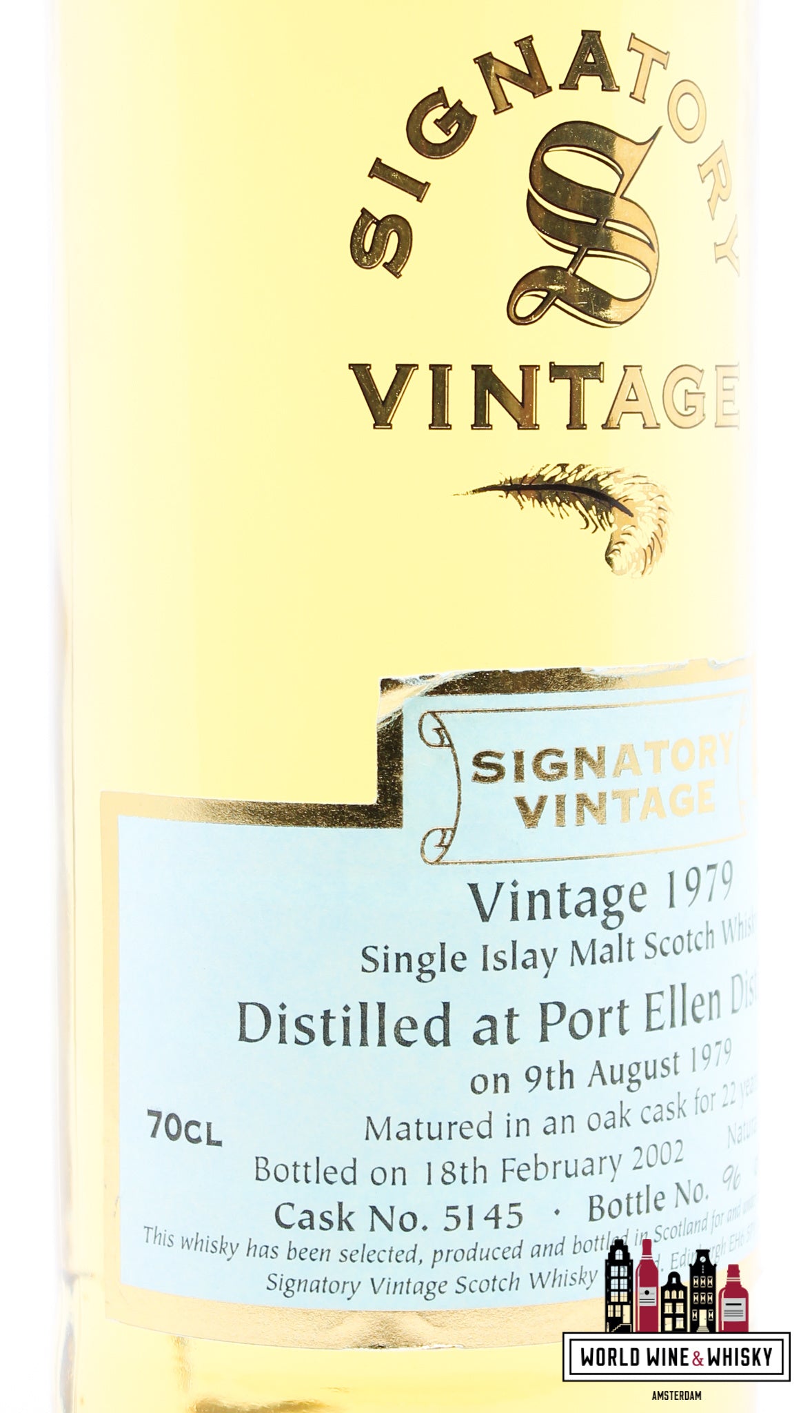 Port Ellen 22 Years Old 1979 2002 - Vintage Collection - Signatory  Vintage - Cask 5145 43% (1 of 345) - WORLD WINE WHISKY 
