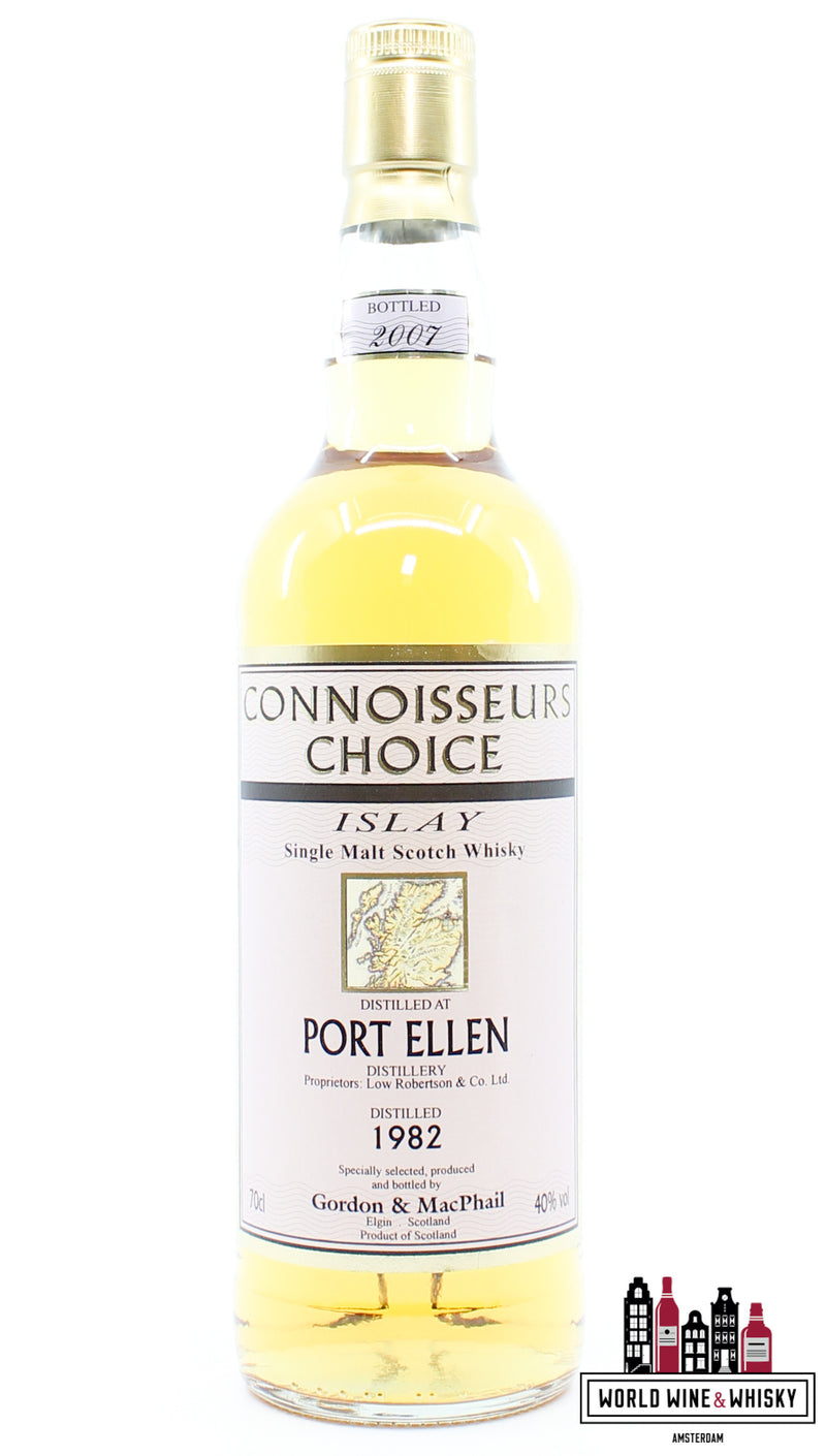 Port Ellen 25 Years Old 1982 2007 Gordon & MacPhail – Connoisseurs Choice 40% (Closed Distillery) - WORLD WINE WHISKY 