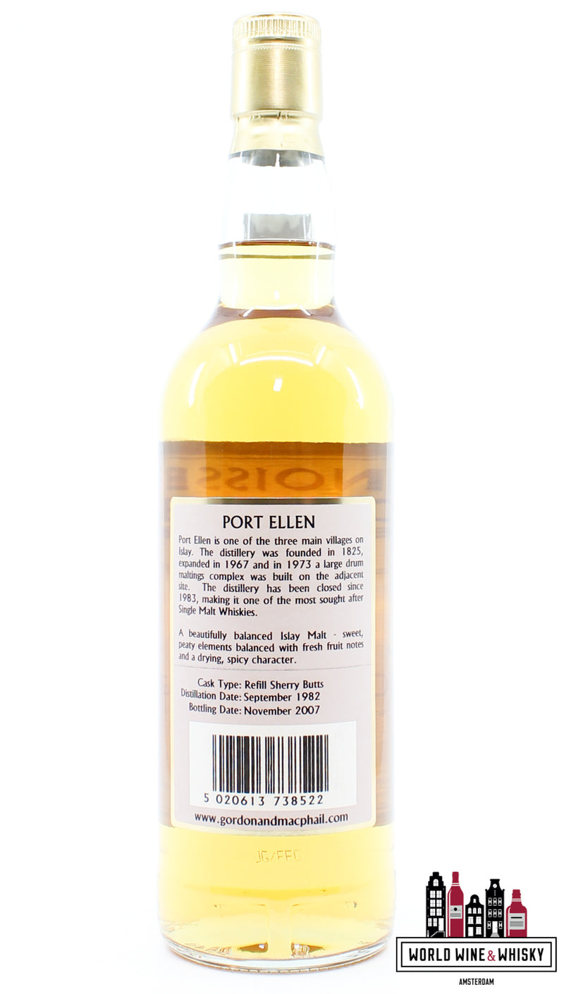 Port Ellen 25 Years Old 1982 2007 Gordon & MacPhail – Connoisseurs Choice 40% (Closed Distillery) - WORLD WINE WHISKY 