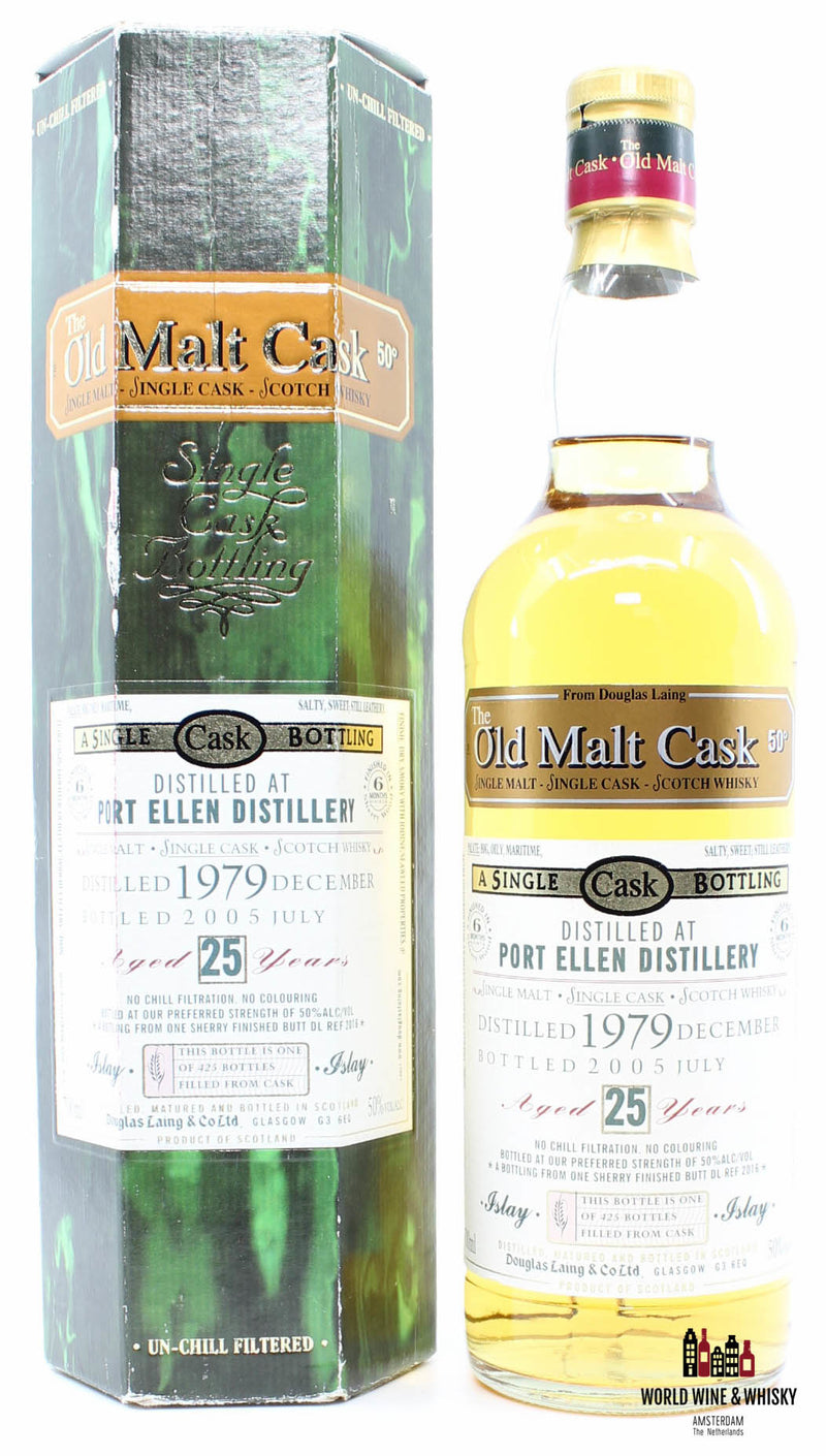 Port Ellen 25 Years Old Douglas Laing 1979 2005 Old Malt Cask 50% - WORLD WINE WHISKY 