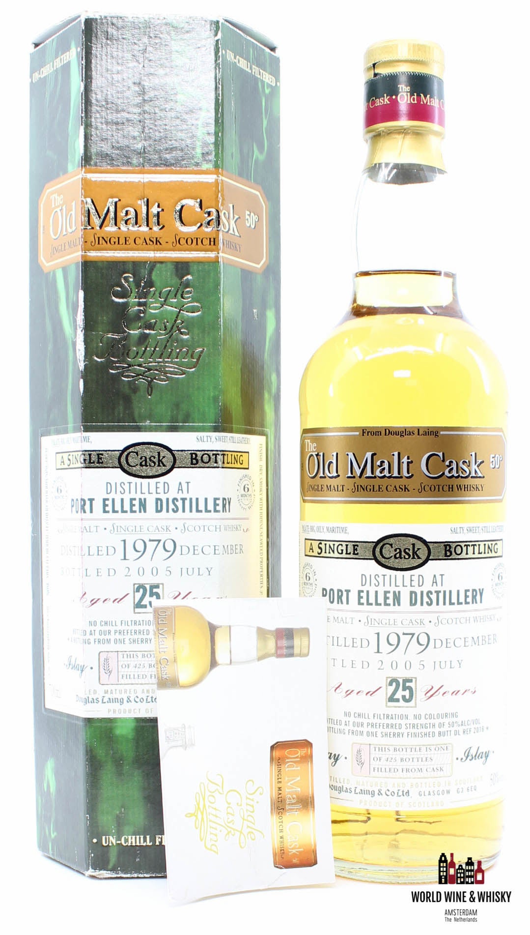 Port Ellen 25 Years Old Douglas Laing 1979 2005 Old Malt Cask 50% - WORLD WINE WHISKY 
