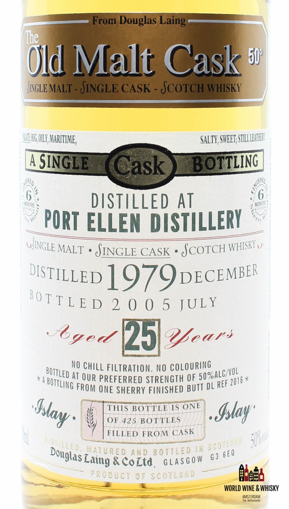 Port Ellen 25 Years Old Douglas Laing 1979 2005 Old Malt Cask 50% - WORLD WINE WHISKY 