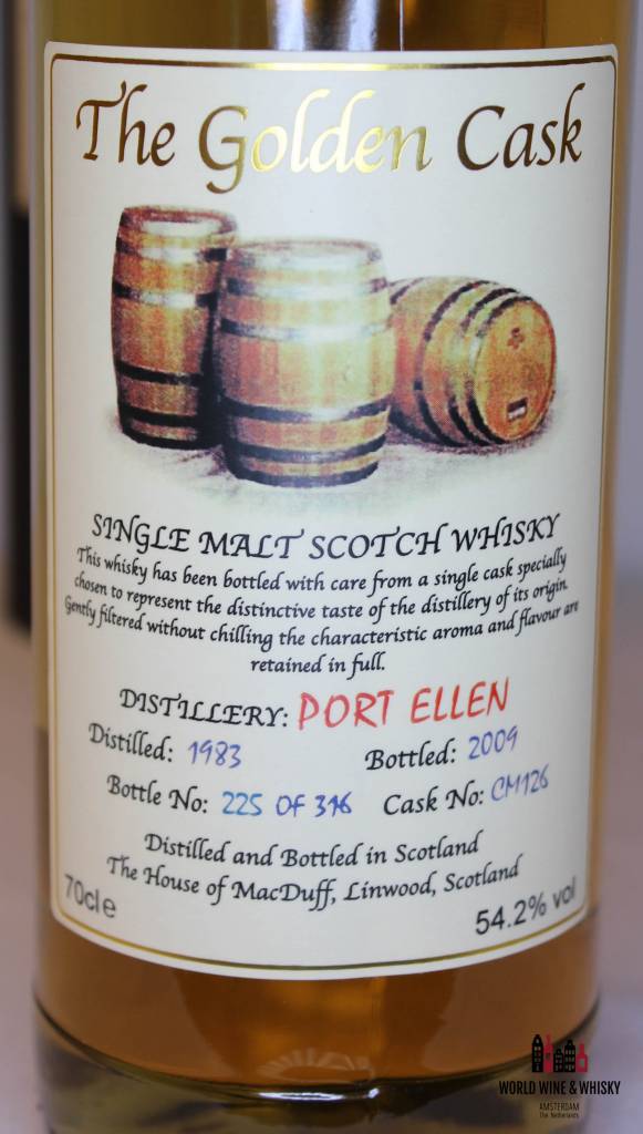 Port Ellen 26 Years Old 1983 2009 The House of MacDuff - The Golden Cask 54.2% - WORLD WINE WHISKY 