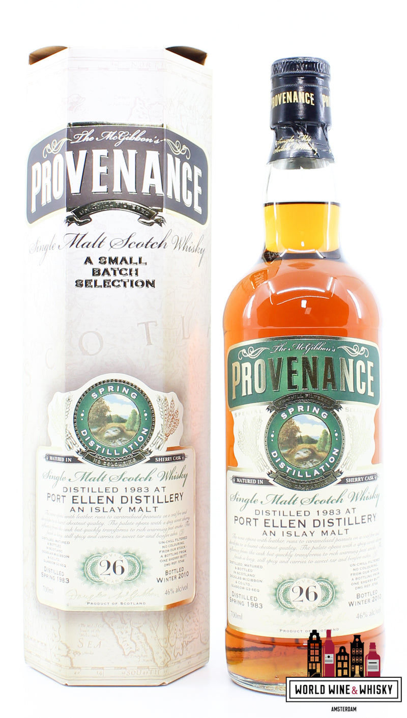 Port Ellen 26 Years Old 1983 2010 Spring - Provenance - Cask 5746 - Douglas McGibbon 43% (Closed Distillery) - WORLD WINE WHISKY 