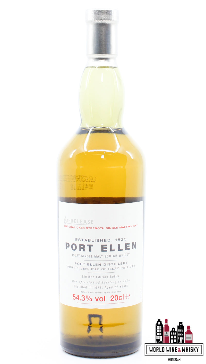 Port Ellen 27 Years Old 1978 2006 - 6th Release 54.3% 200ml (Closed Distillery) - WORLD WINE WHISKY 