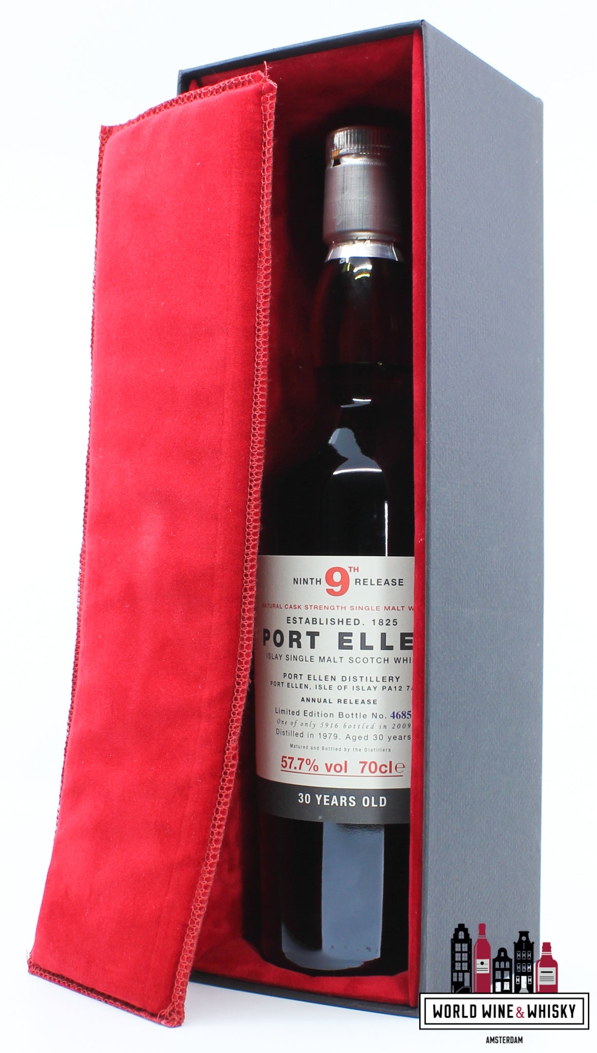 Port Ellen 30 Years Old 1979 2009 - 9th Release - 1 Of 5916 57.7% (Closed Distillery) - WORLD WINE WHISKY 