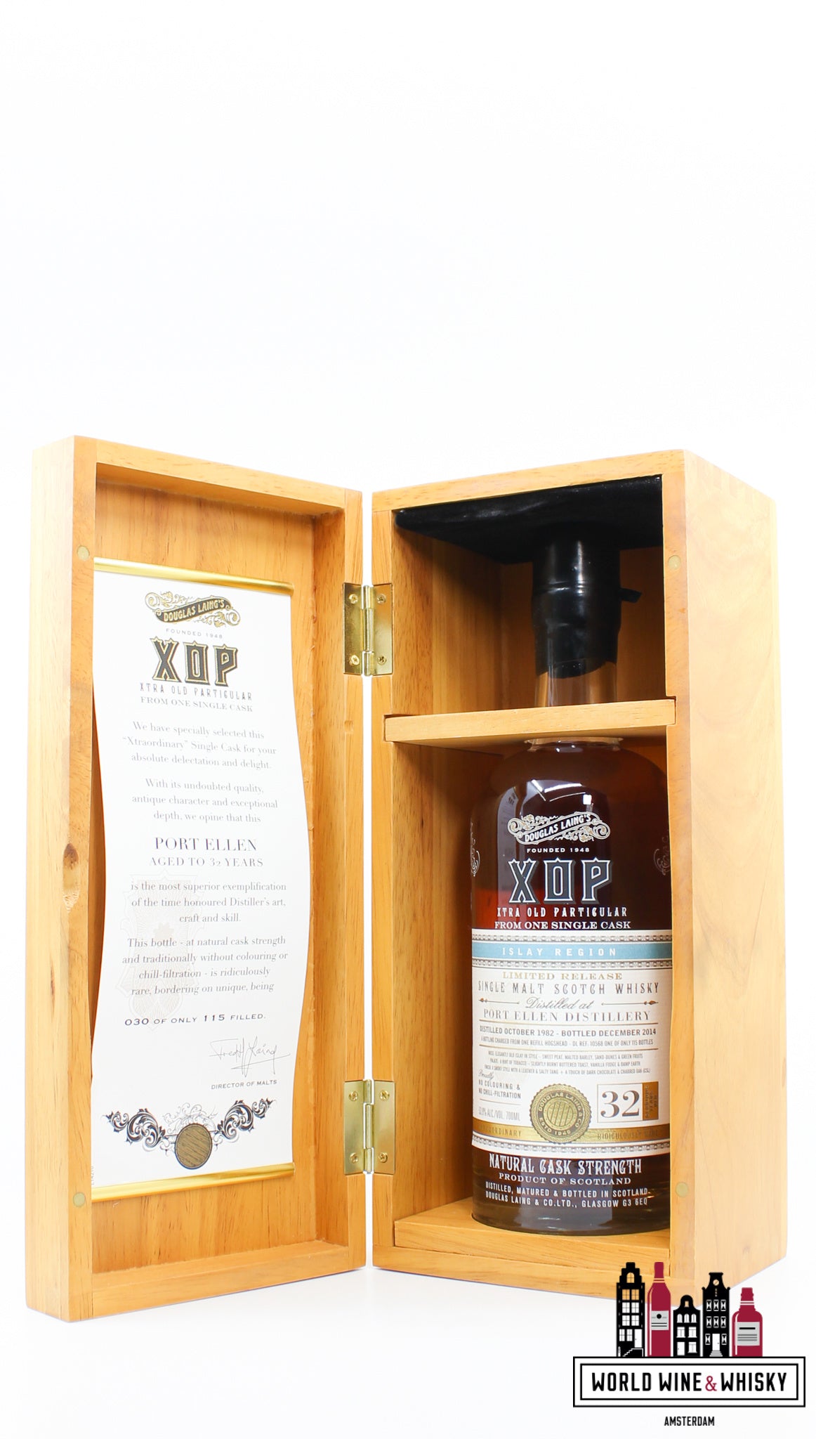 Port Ellen 32 Years Old 1982 2014 - XOP Xtra Old Particular - Douglas Laing - Cask 10568 53.9% (1 of 115) - WORLD WINE WHISKY 