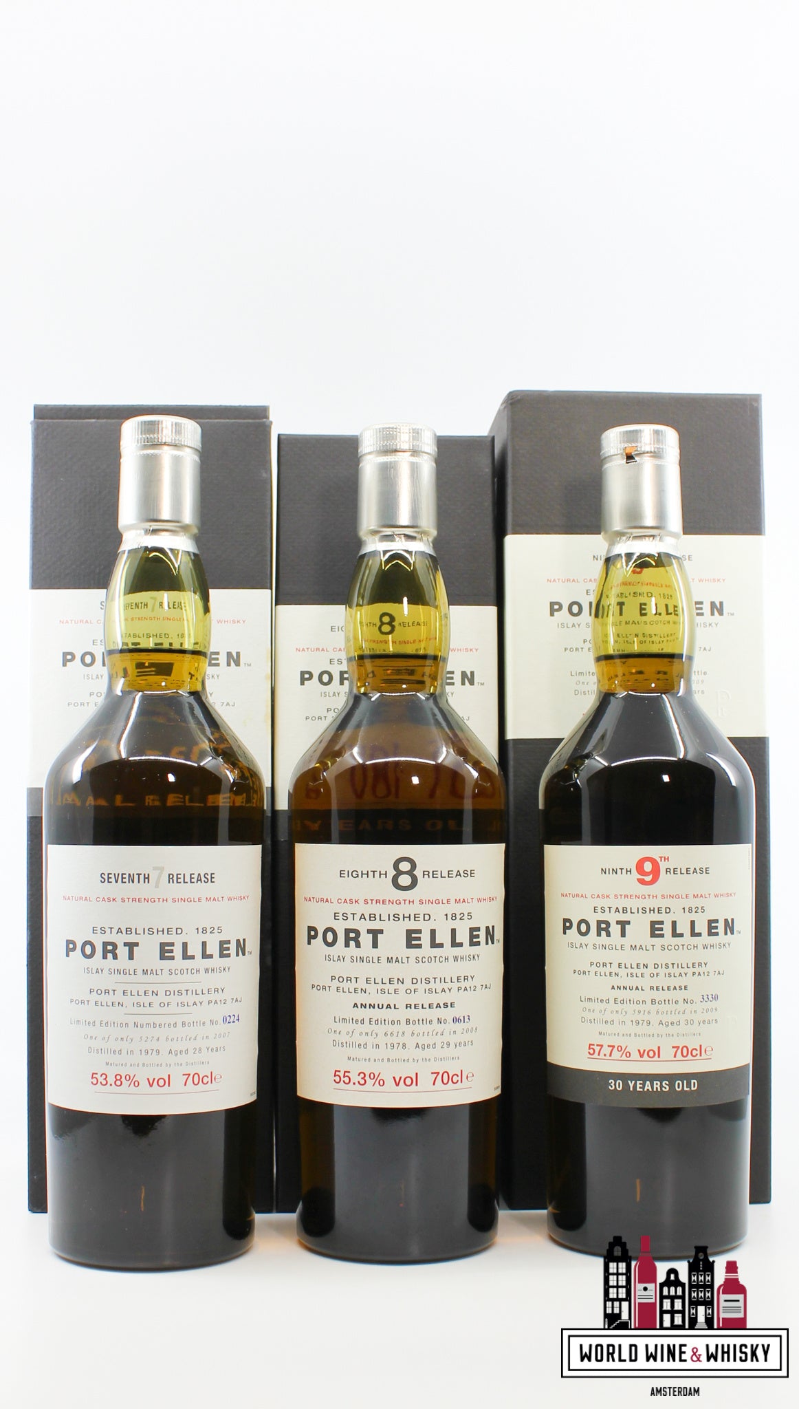 Port Ellen - Diageo Special Releases 2001-2017 - Full set of 17 bottles - WORLD WINE WHISKY 
