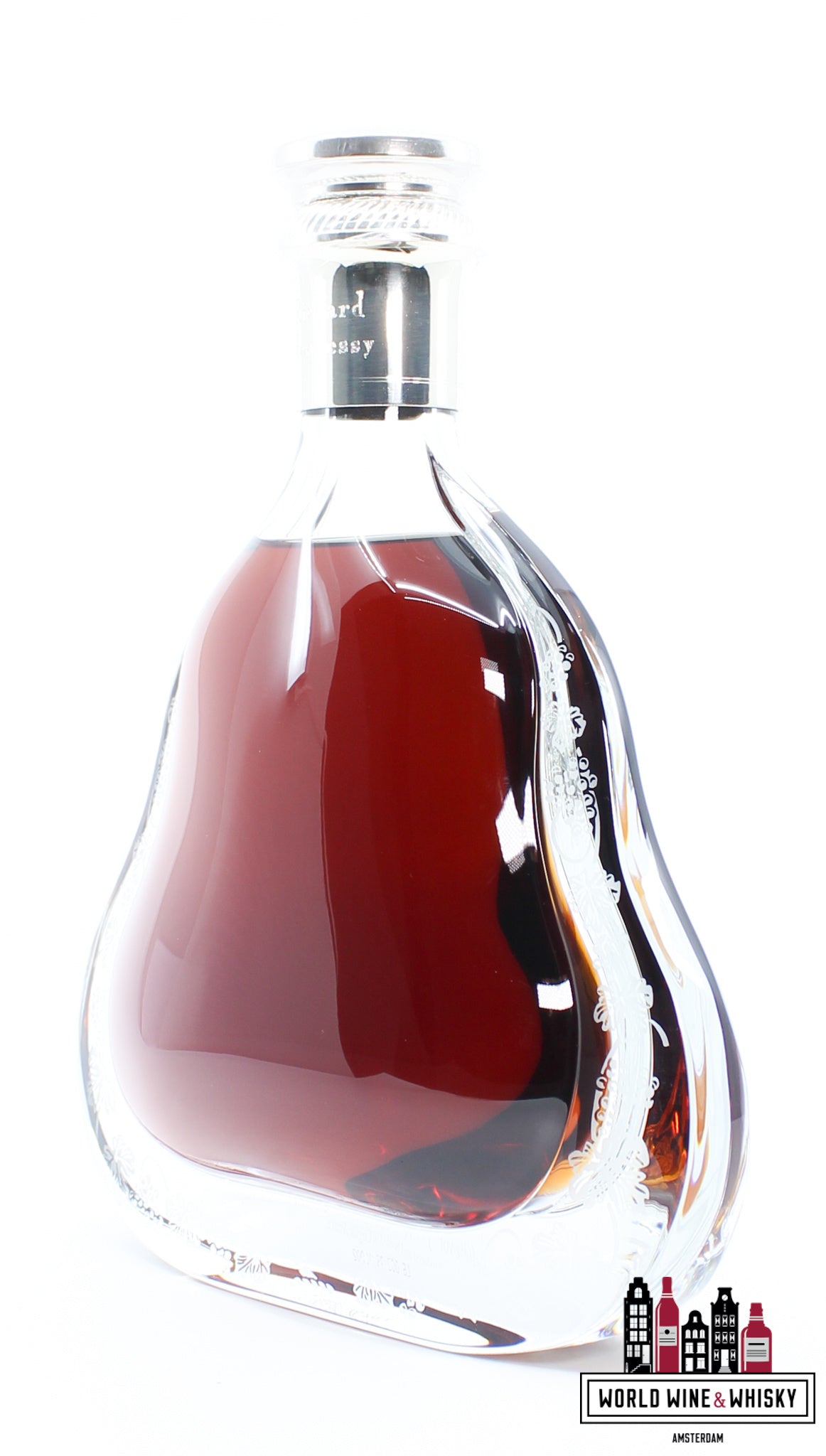 Richard Hennessy Cognac Baccarat Decanter - Duty Free Edition - in the luxury green leather case (full set) - WORLD WINE WHISKY 