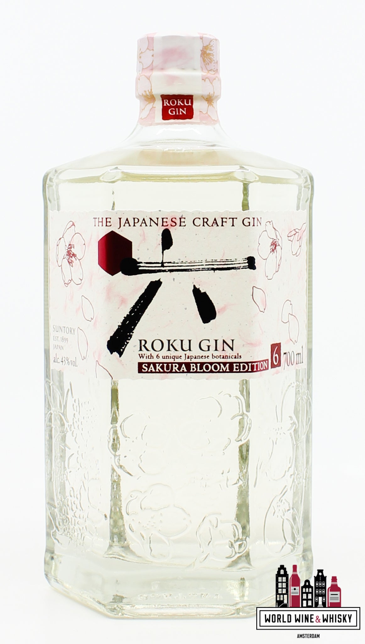 Roku Gin - Sakura Bloom Edition 6 - The Seasonal Festival Collection - The Japanese Craft Gin (Suntory) 43% - WORLD WINE WHISKY 