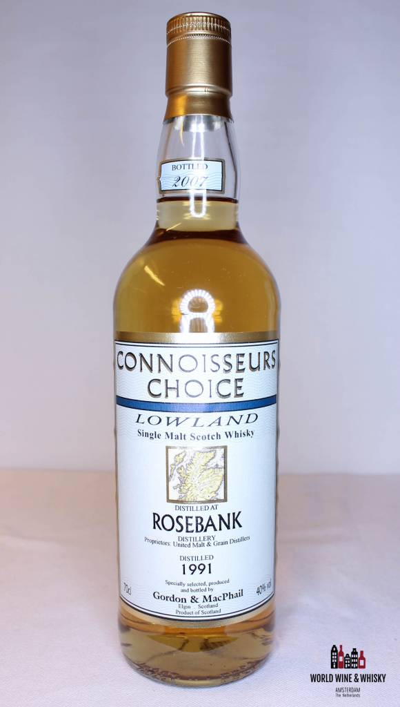 Rosebank 16 Years Old 1991 2007 Connoisseurs Choice - Gordon & MacPhail 40% - WORLD WINE WHISKY 