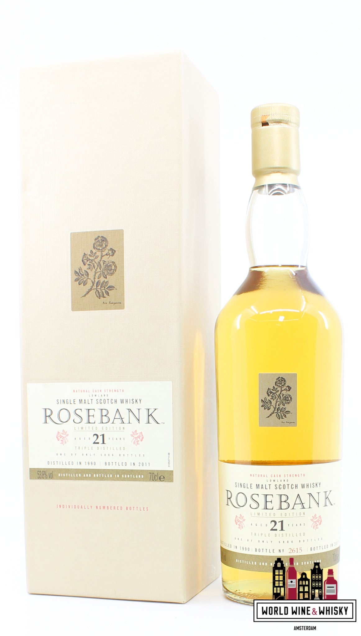 Rosebank 21 Years Old 1990 2011 - Diageo Special Releases 2011 53.8% (1 of 5886) - WORLD WINE WHISKY 