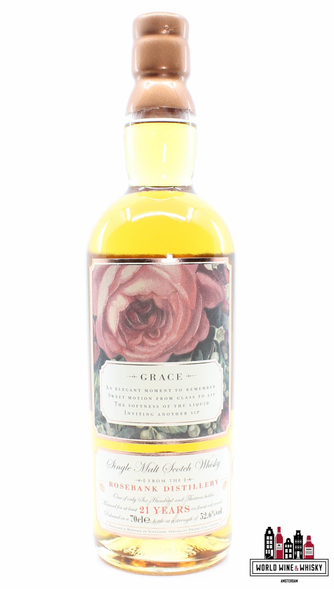 Rosebank 21 Years Old 2019 - The Roses Edition 4 - Grace 52.6% (1 of 613) - WORLD WINE WHISKY 