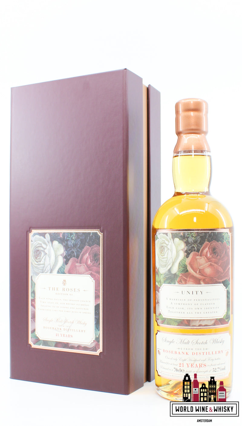 Rosebank 21 Years Old - The Roses Edition 6 - Unity 52.7% (1 of 840) - WORLD WINE WHISKY 
