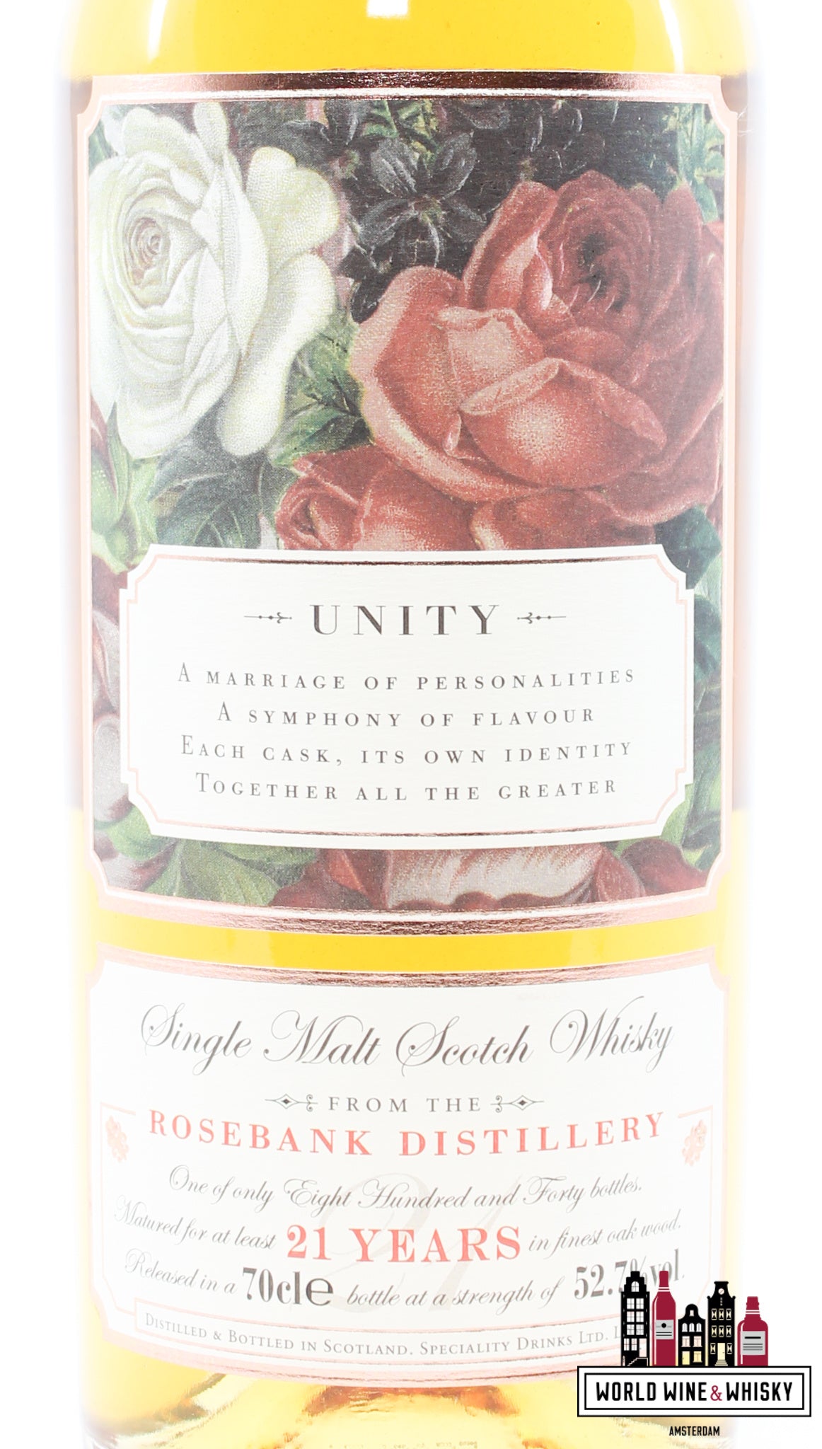 Rosebank 21 Years Old - The Roses Edition 6 - Unity 52.7% (1 of 840) - WORLD WINE WHISKY 