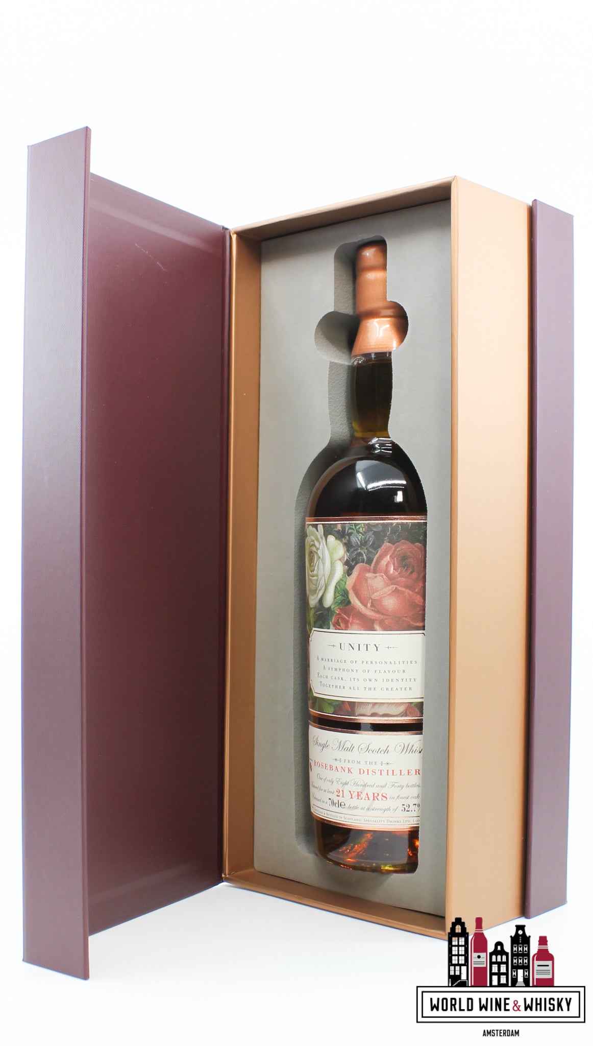 Rosebank 21 Years Old - The Roses Edition 6 - Unity 52.7% (1 of 840) - WORLD WINE WHISKY 