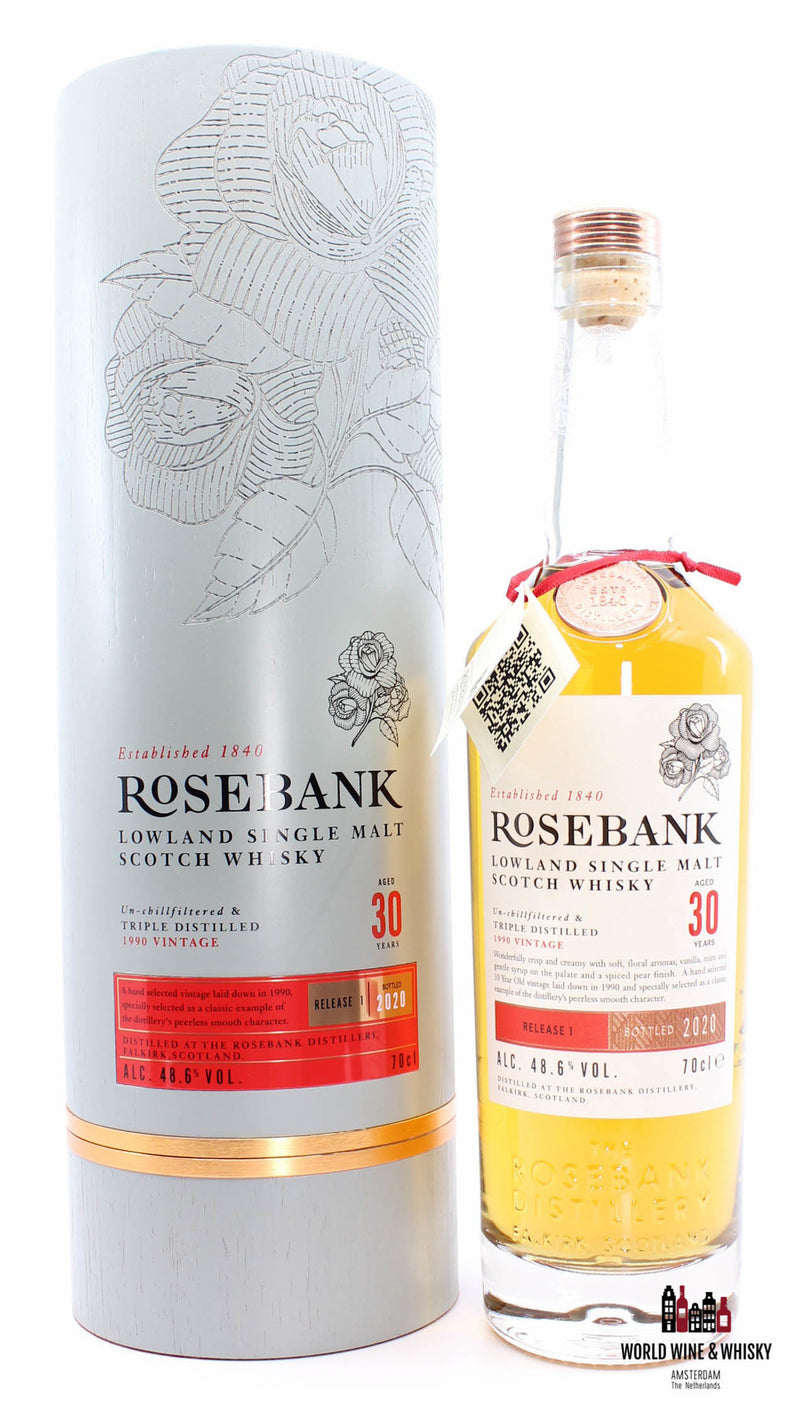 Rosebank 30 Years Old 1990 2020 - Release 1 48.6% (1 of 4350) - WORLD WINE WHISKY 