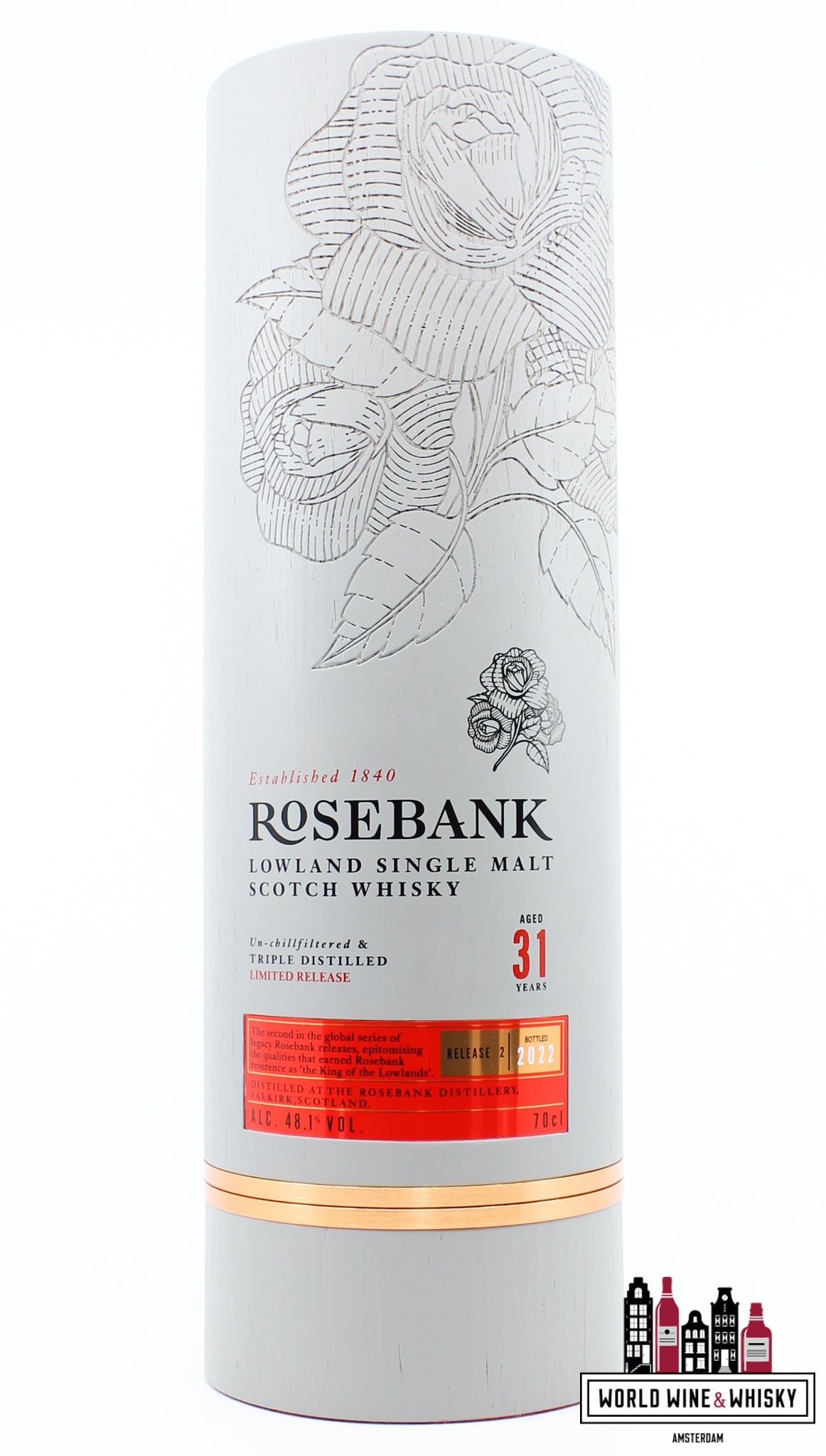 Rosebank 31 Years Old 1990 2022 - Release 2 48.1% (1 of 4000) - WORLD WINE WHISKY 