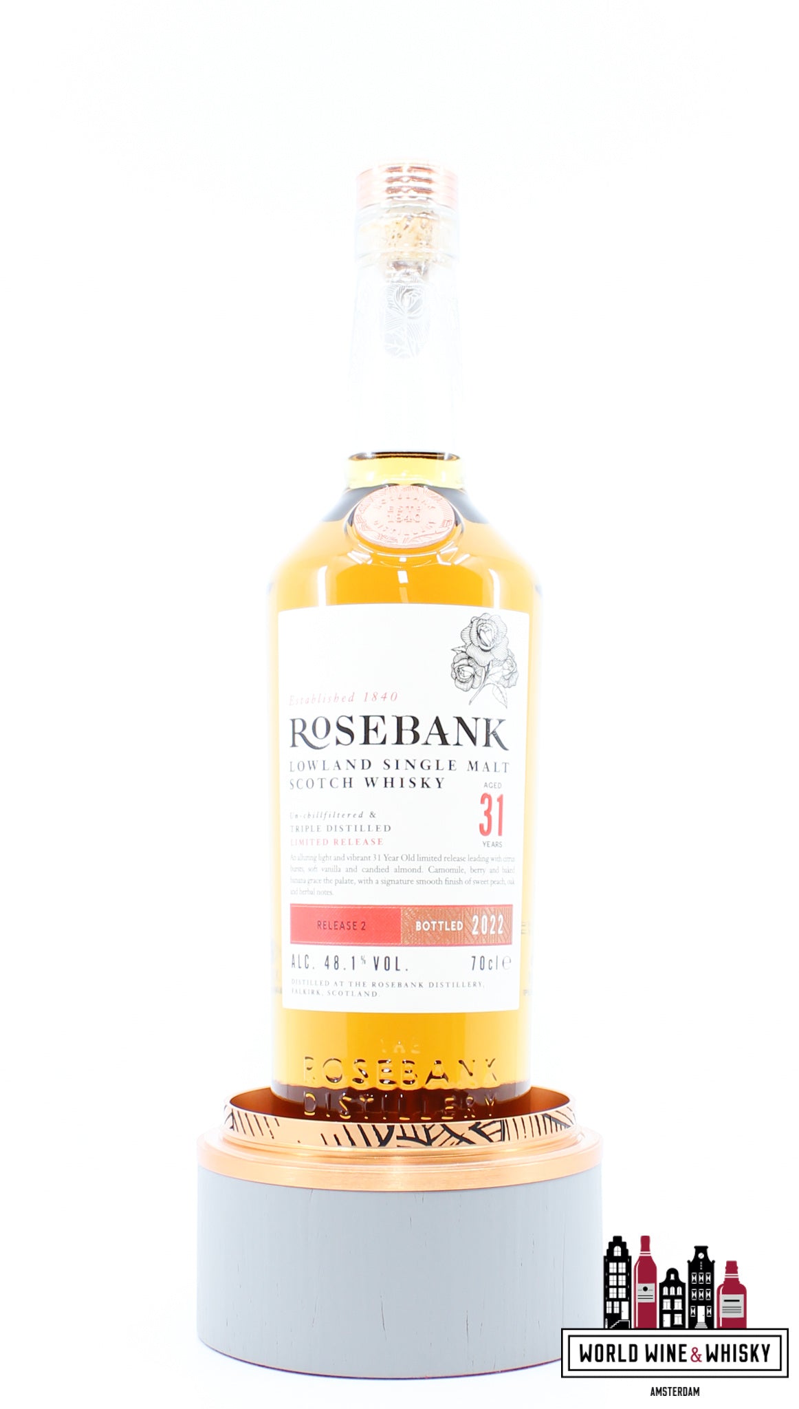 Rosebank 31 Years Old 1990 2022 - Release 2 48.1% (1 of 4000) - WORLD WINE WHISKY 