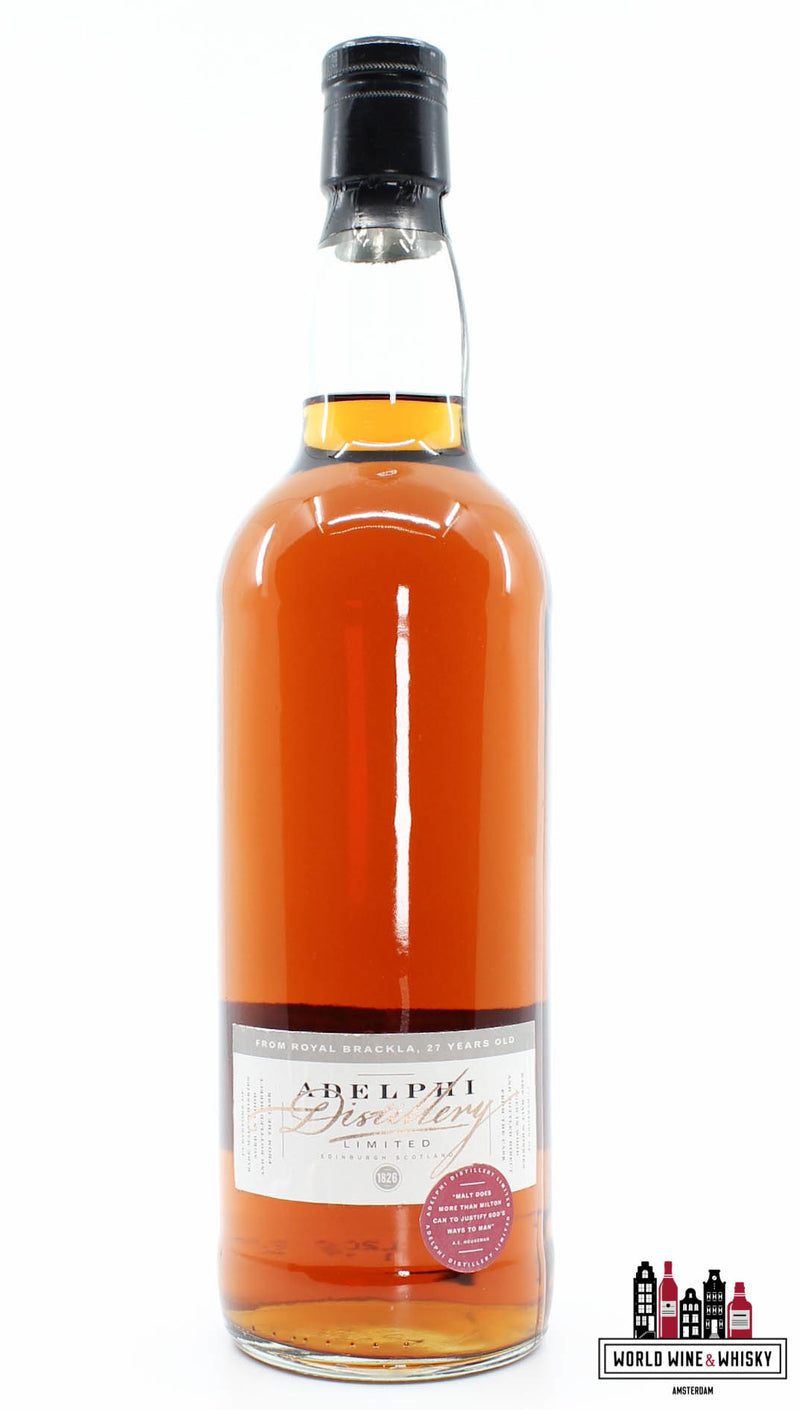 Royal Brackla 27 Years Old 1975 2002 - Cask 5467 - Adelphi Limited 59.5% (1 of 189) - WORLD WINE WHISKY 