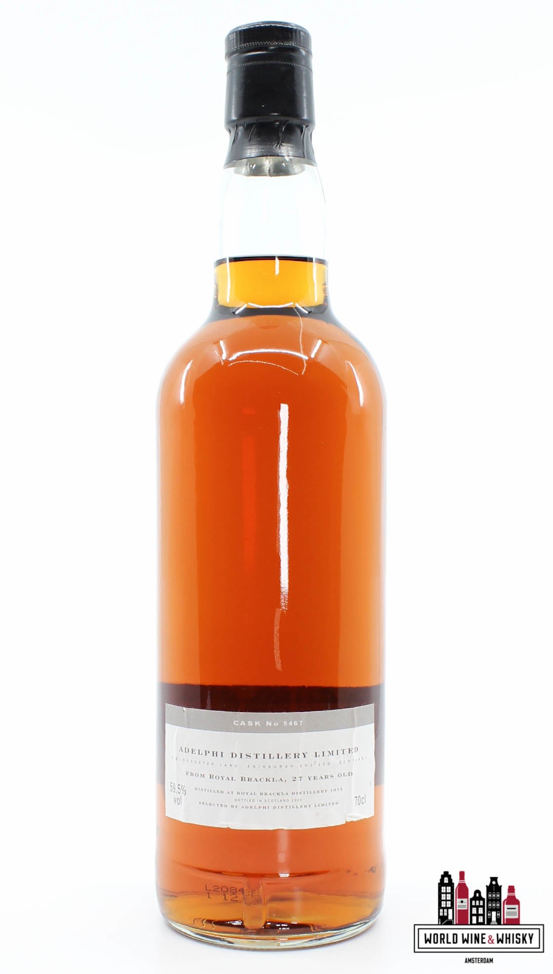 Royal Brackla 27 Years Old 1975 2002 - Cask 5467 - Adelphi Limited 59.5% (1 of 189) - WORLD WINE WHISKY 