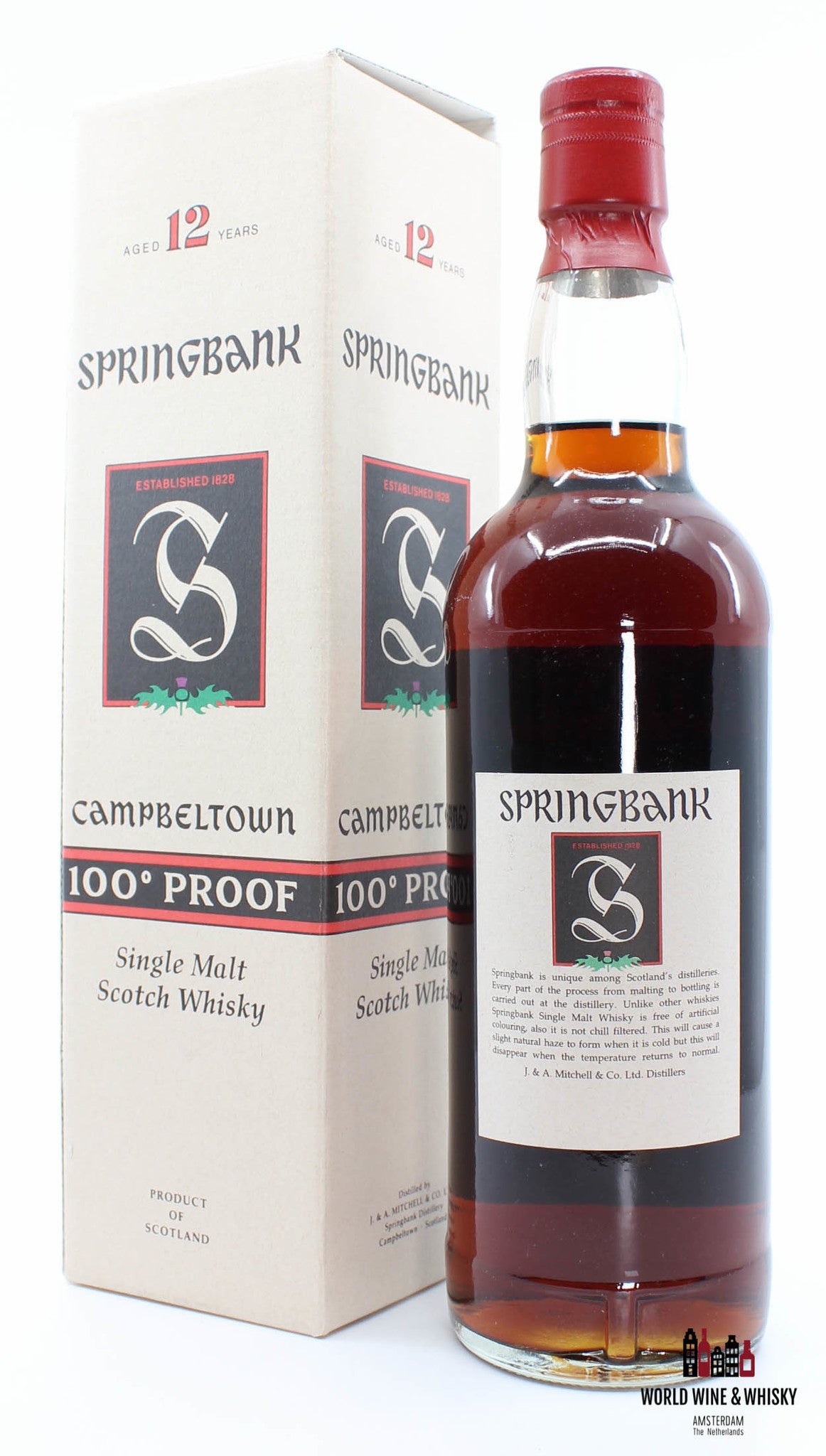 Springbank 12 Years Old 100° Proof Green Thistle 50% 700ml (in cardboard case) - WORLD WINE WHISKY 