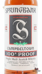 Springbank 12 Years Old 100° Proof - Green Thistle 57% (700 ml) - WORLD WINE WHISKY 