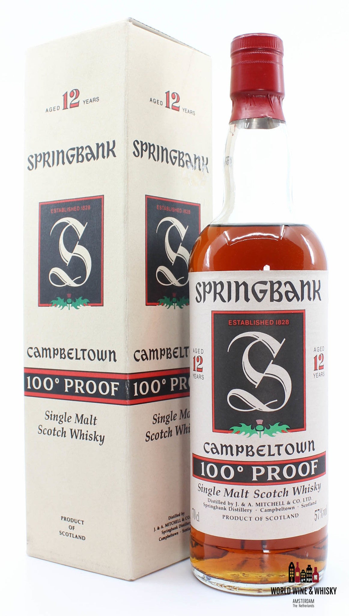 Springbank 12 Years Old 100° Proof Green Thistle 57% 700ml (in cardboard case) - WORLD WINE WHISKY 
