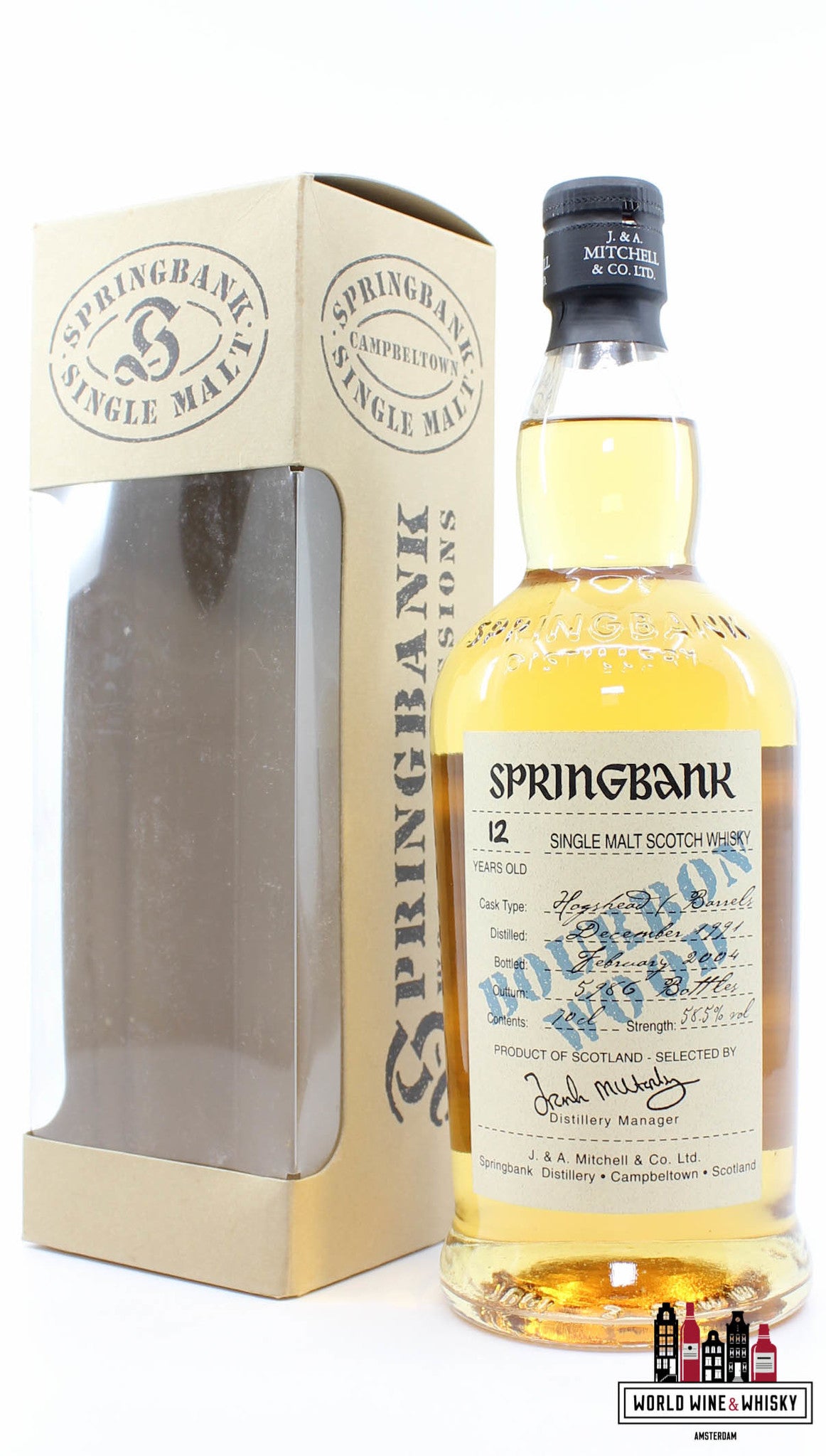 Springbank 12 Years Old 1991 2004 - Bourbon Wood - Wood Expressions Series 58.5% (1 of 5986) - WORLD WINE WHISKY 