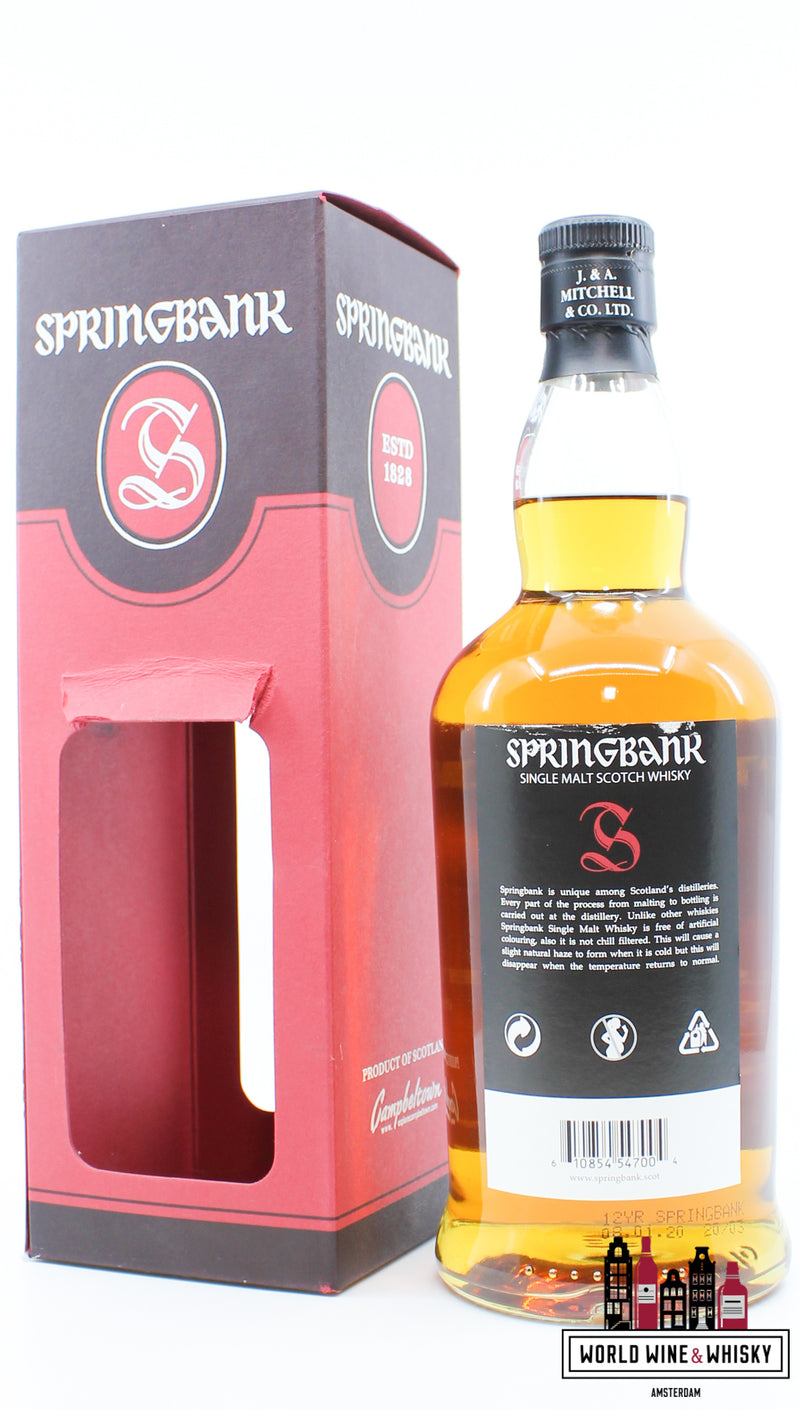 Springbank 12 Years Old 2020 - Cask Strength - Batch 20 - Red/Black Edition 55.3% - WORLD WINE WHISKY 