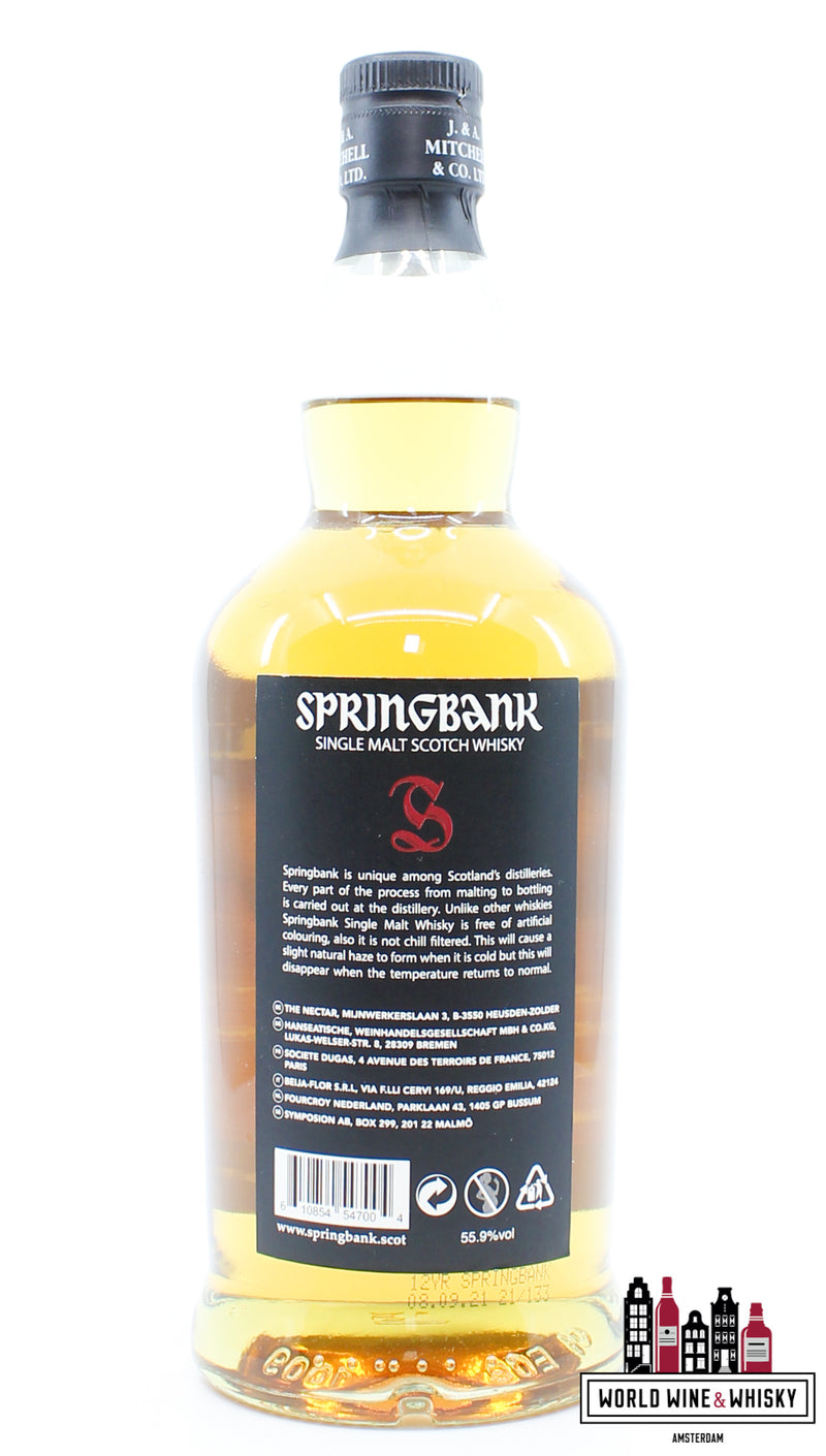 Springbank 12 Years Old 2021 - Cask Strength - Red/Black Edition 55.9% (margin) - WORLD WINE WHISKY 