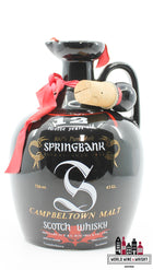 Springbank 12 Years Old - Black Ceramic Jug Decanter 43% (750ml) - WORLD WINE WHISKY 