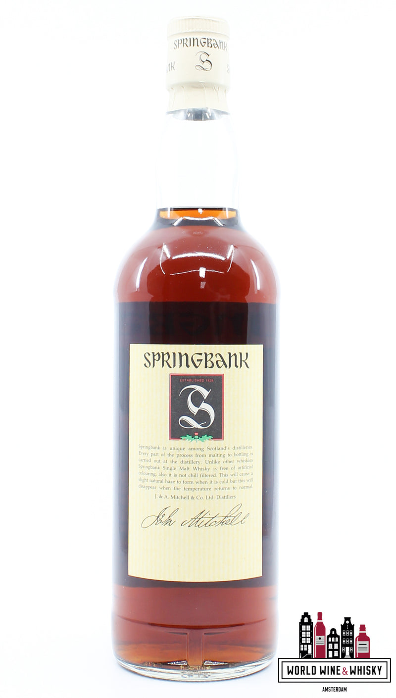 Springbank 12 Years Old "Single Malt" Green Thistle 46% (Cream Capsule) - WORLD WINE WHISKY 