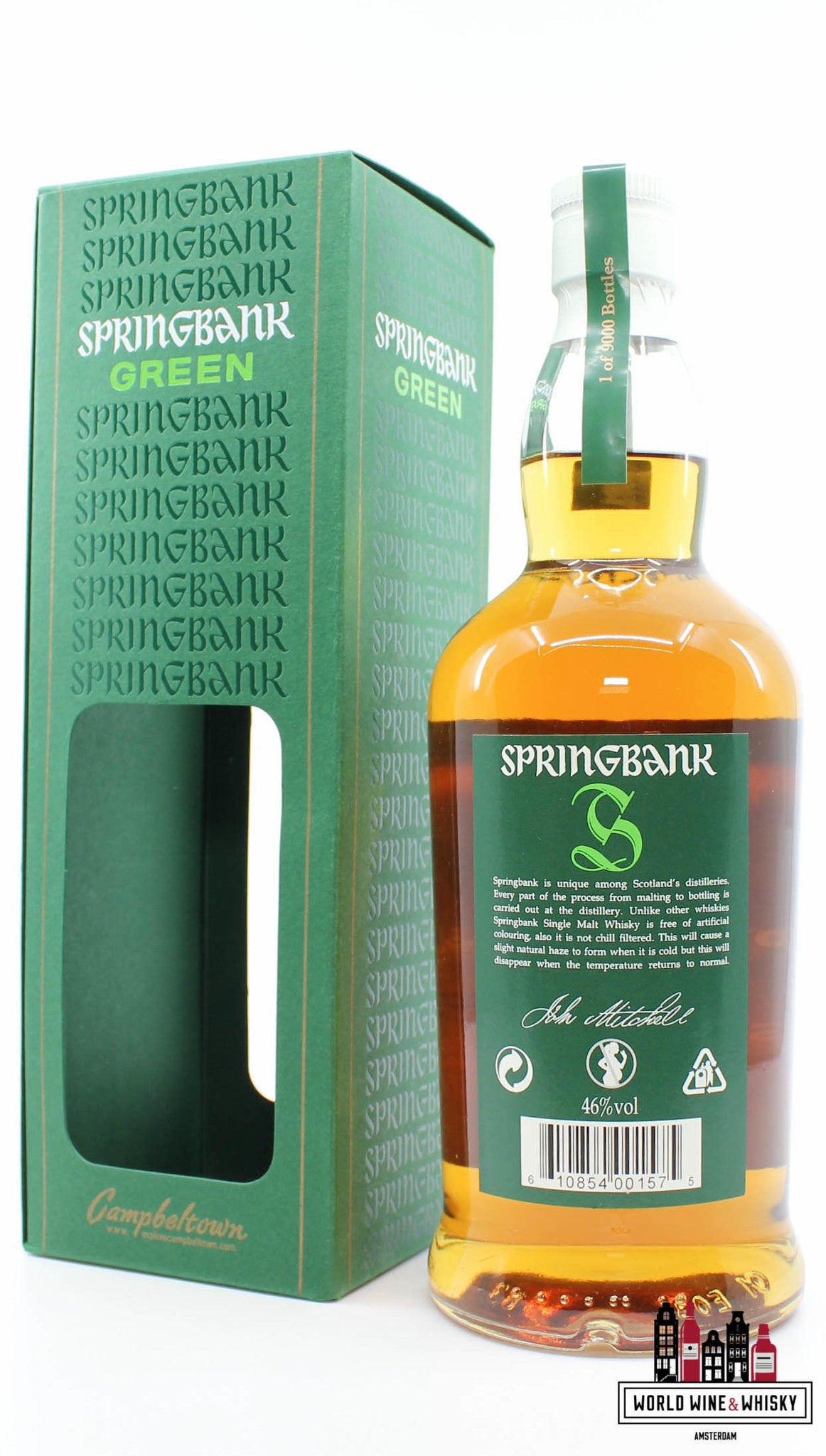 Springbank 13 Years Old 2015 - Green - Sherry Cask Matured 46% (1 of 9000) - WORLD WINE WHISKY 