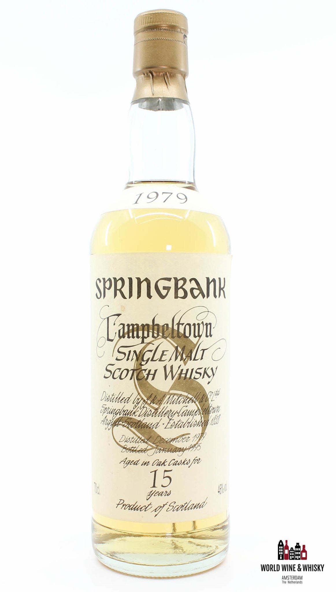 Springbank 15 Years Old 1979 1995 - Big Golden S 46% - WORLD WINE WHISKY 