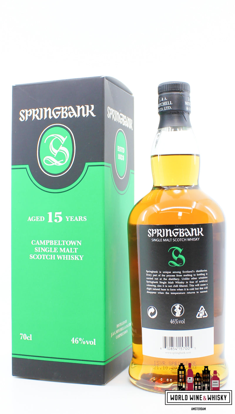 Springbank 15 Years Old 2020 - Green/Black Edition 46% - WORLD WINE WHISKY 